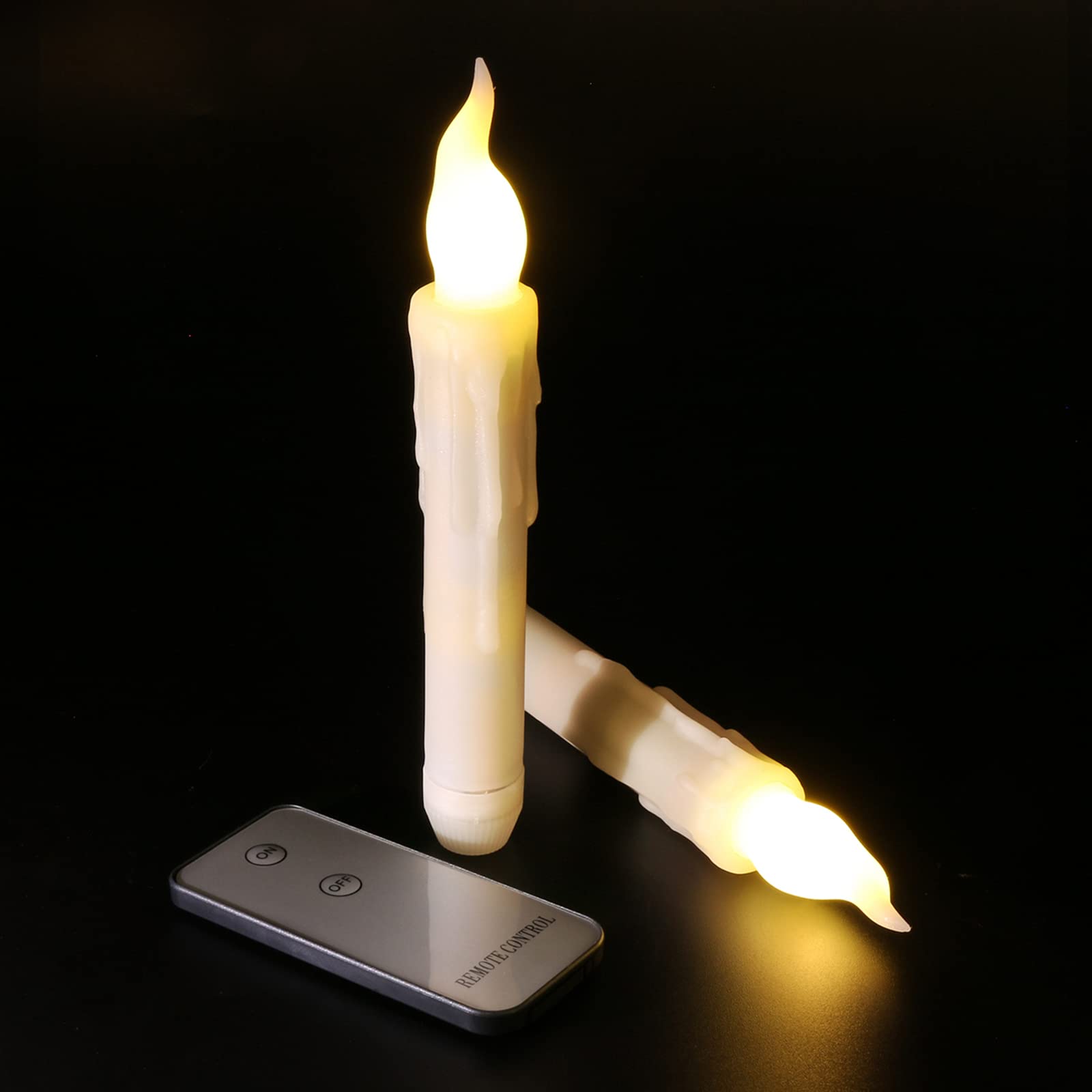 Flameless LED Candles with Remote - 2pcs 6.7