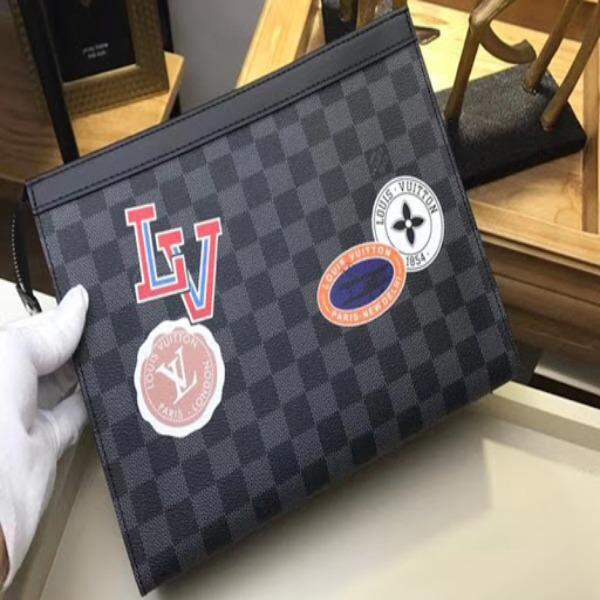 LV Pochette Voyage MM Damier Graphite Canvas Crossbody Bag - Luxury Travel Essentials for Women | Perfect for Business Trips, Date Nights & Daily Use