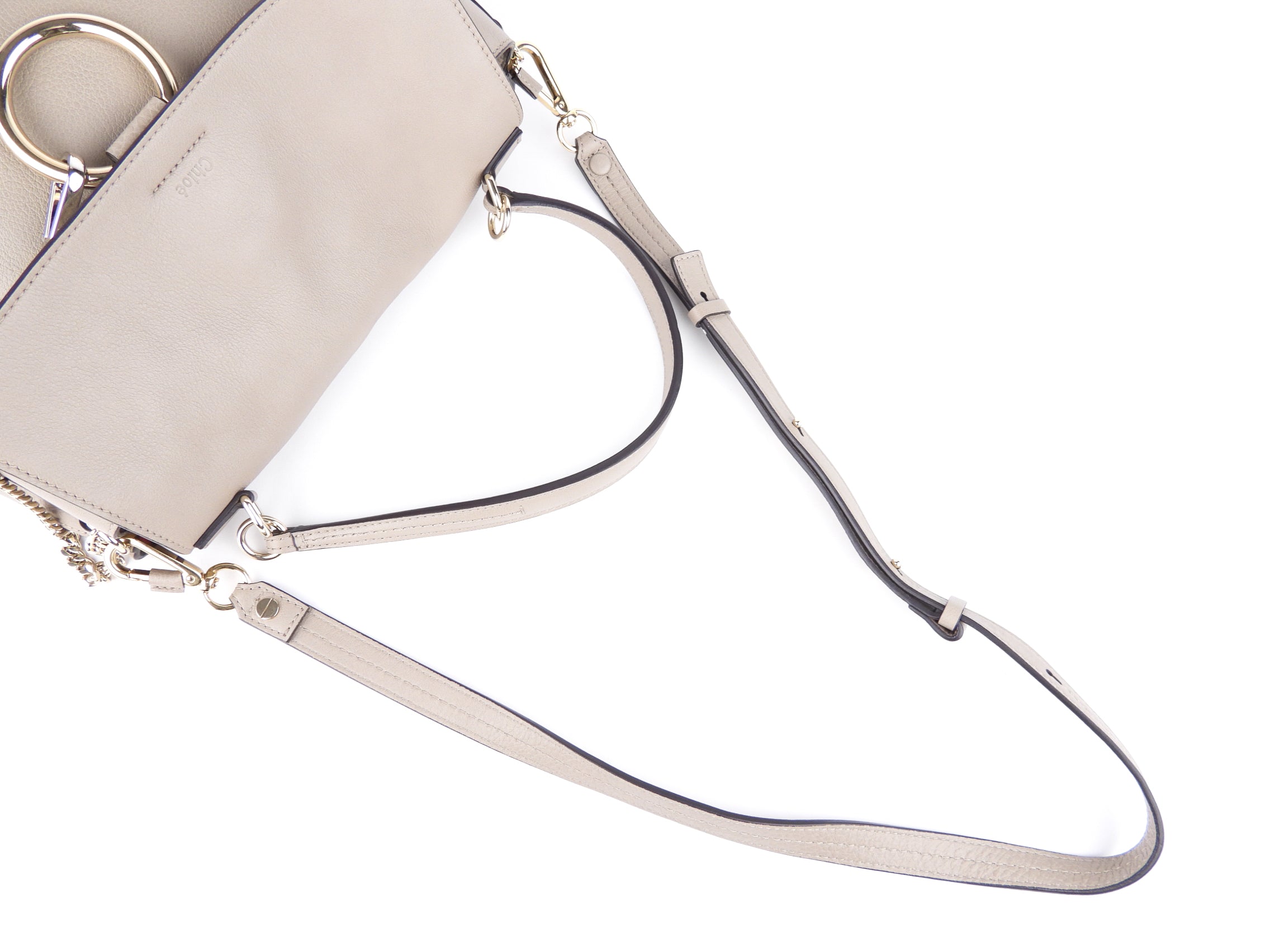 Chloe Medium Faye Day Shoulder Bag in Grey Calfskin - Two-Way Carry for Women | Perfect for Work, Travel & Everyday Use