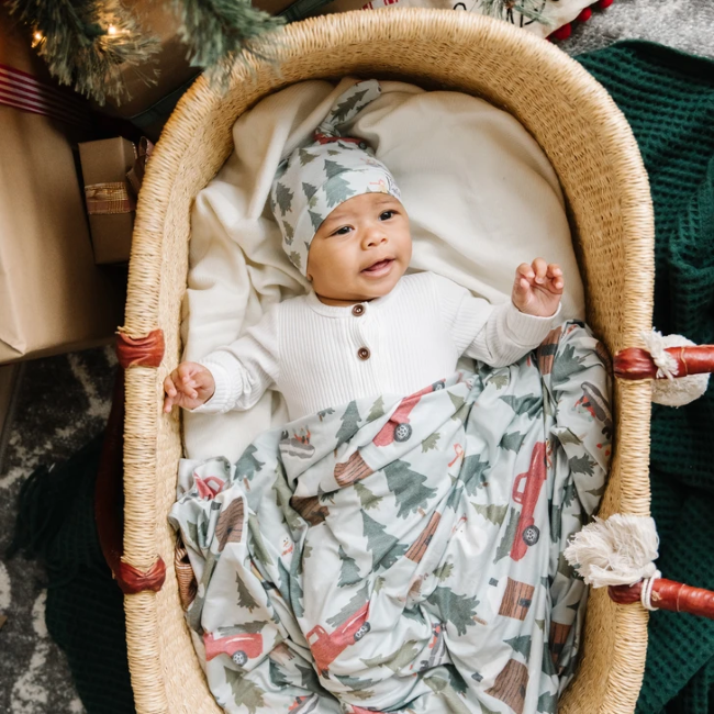 Copper Pearl Swaddle Blanket - Soft & Breathable Baby Wrap for Newborns - Perfect for Swaddling, Nursing, and Stroller Use - Kringle Design