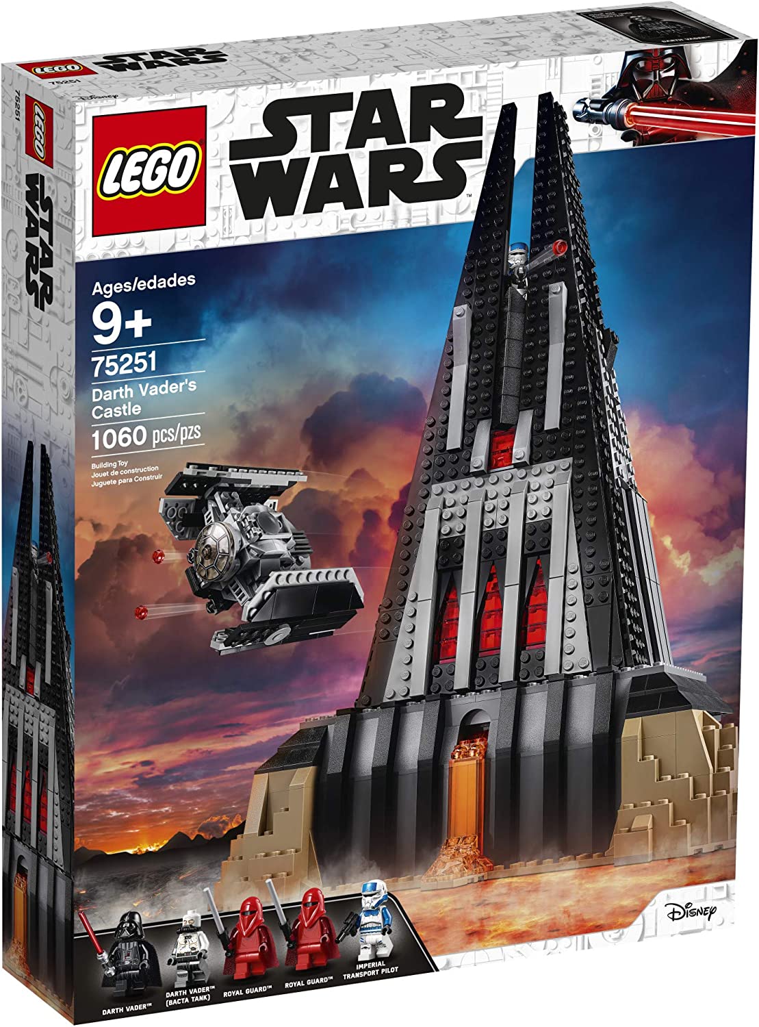 LEGO Star Wars Darth Vader's Castle 75251 Building Kit - 1060 Pieces, Collectible Model for Adults & Kids, Perfect for Display & Star Wars Fans | Home Decor, Gift Idea, Battle Scene Play