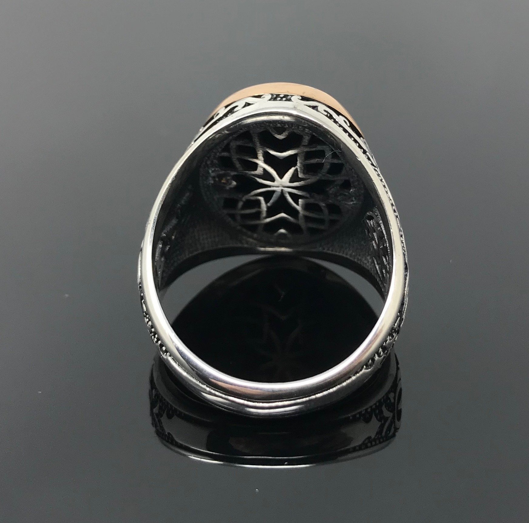 KAR 925K Sterling Silver Enameled American Flag Men's Ring - Special Edition K61L - Patriotic Jewelry Gift for Him, Veterans Day, Independence Day & Everyday Wear