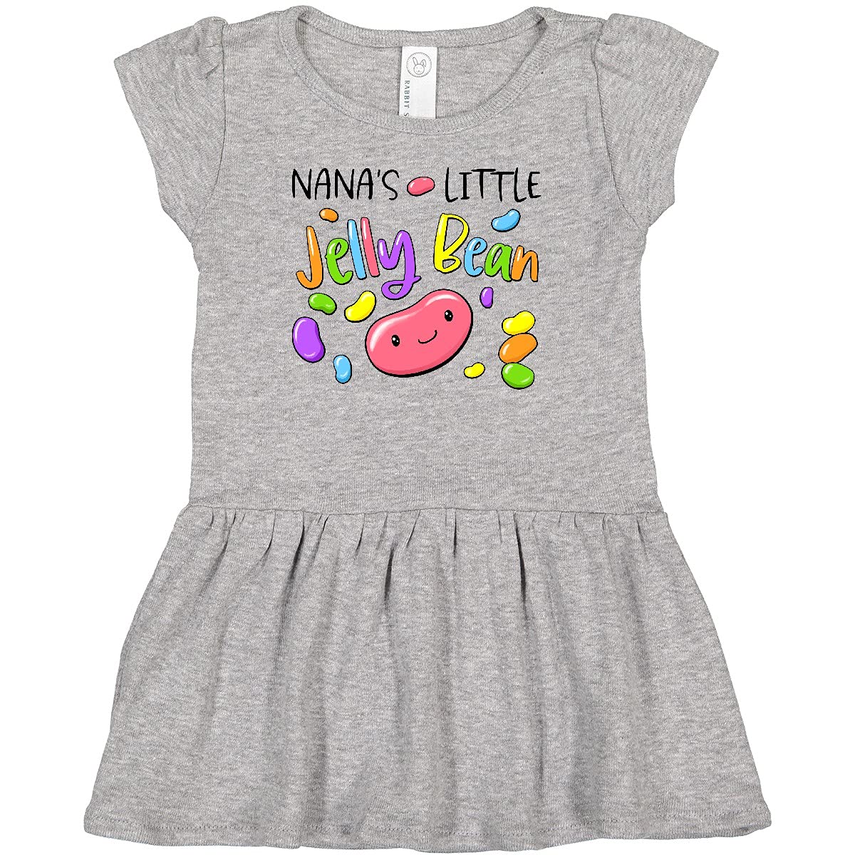 Inktastic Nana's Little Jellybean Cute Easter Candy Infant Dress - Adorable Baby Girl Outfit for Easter, Spring & Family Photos - Soft Cotton Comfort for Special Occasions