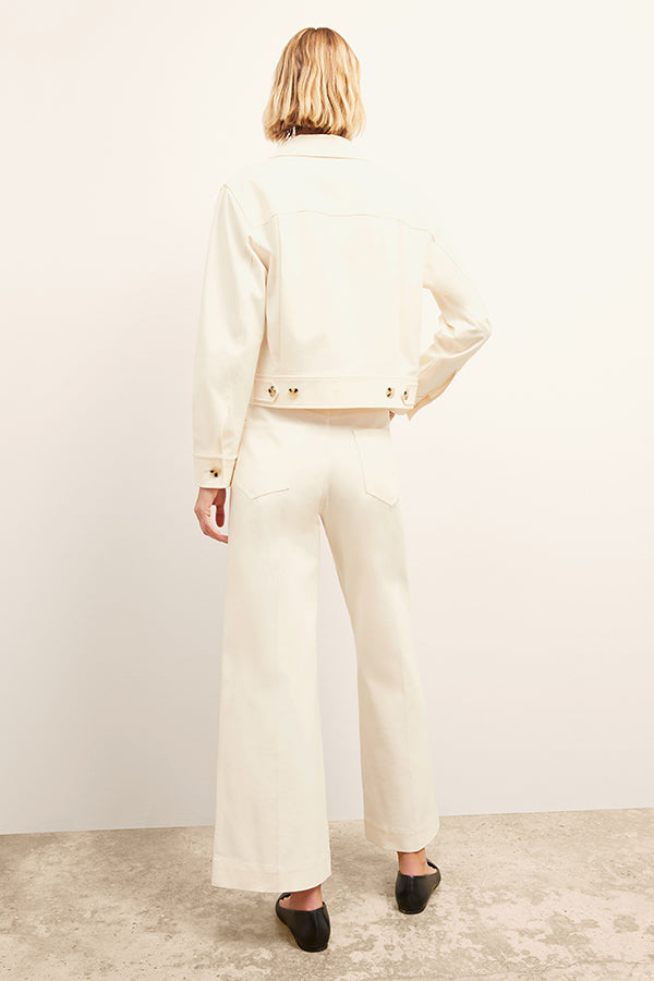 Milo Wide Leg Jeans for Women - Eco-Friendly Better Than Denim Stretch Pants in Bright Ivory | Casual Chic Outfit for Streetwear & Everyday Comfort