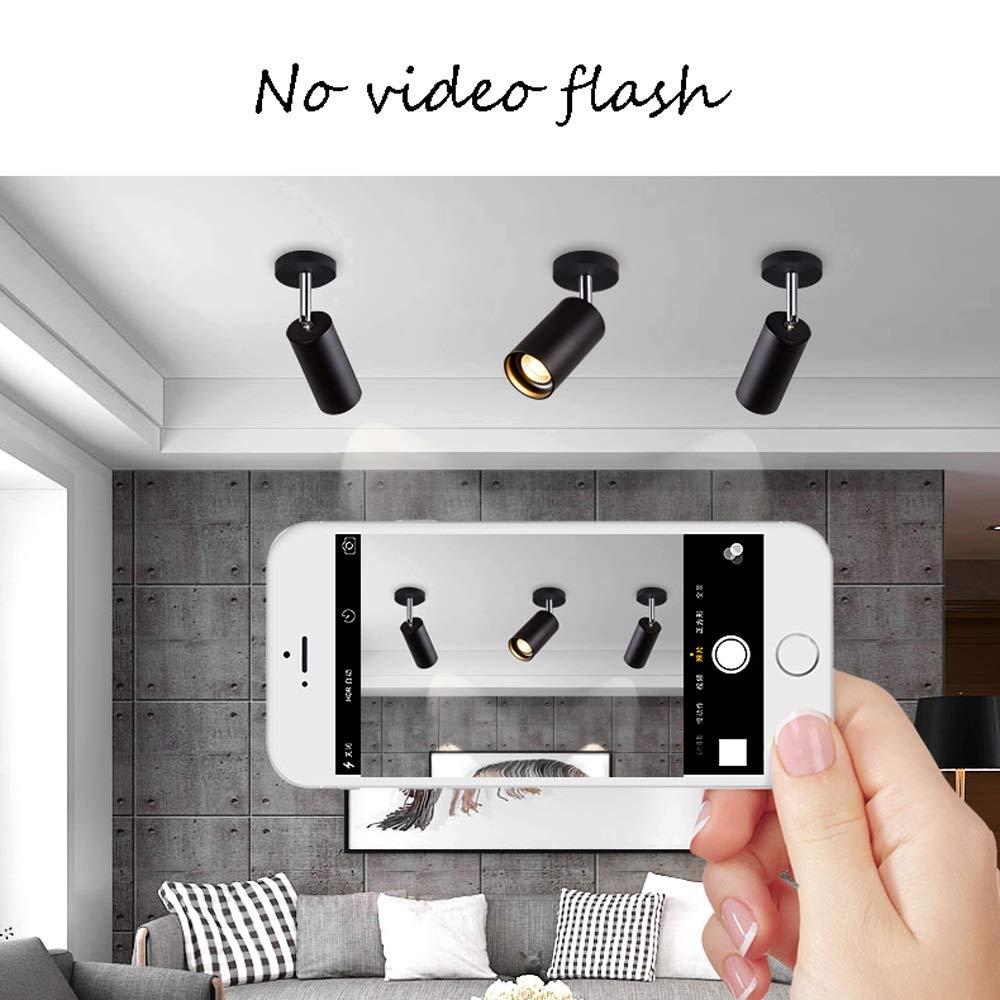 2 Pack Adjustable LED Wall Sconce Light Fixture - Rotatable GU10 Ceiling Spotlight in White/Black/Gold - A++ Energy Efficient for Bedroom, Living Room & Reading Nook - Modern Surface Mounted Accent Lighting for Home Decor
