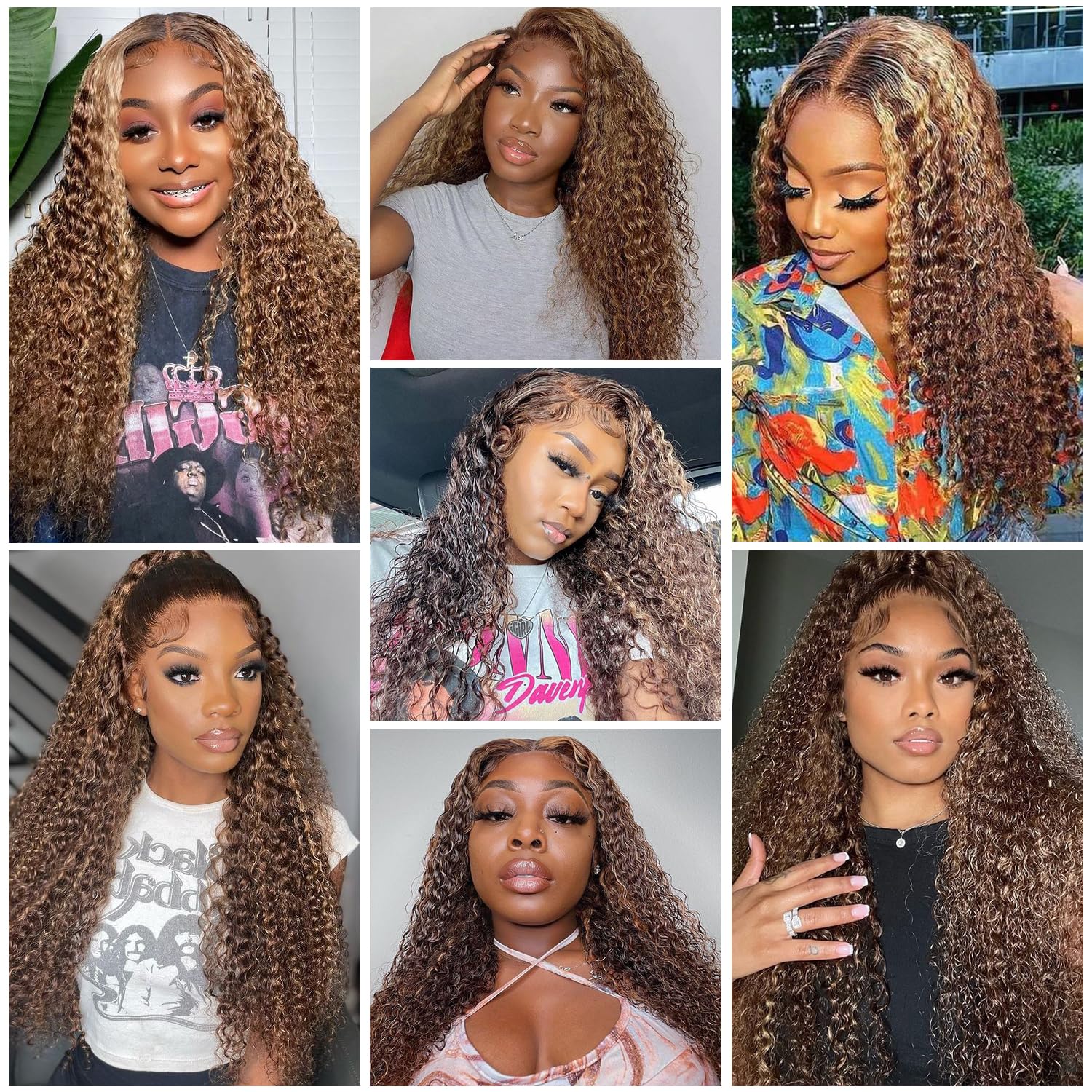 26 Inch 13x6 Ombre Deep Wave Human Hair Lace Front Wig - Pre Plucked #4/27 Honey Blonde Glueless Water Wave Lace Frontal Wig with Baby Hair for Women | Perfect for Daily Wear, Parties, Cosplay & Special Occasions