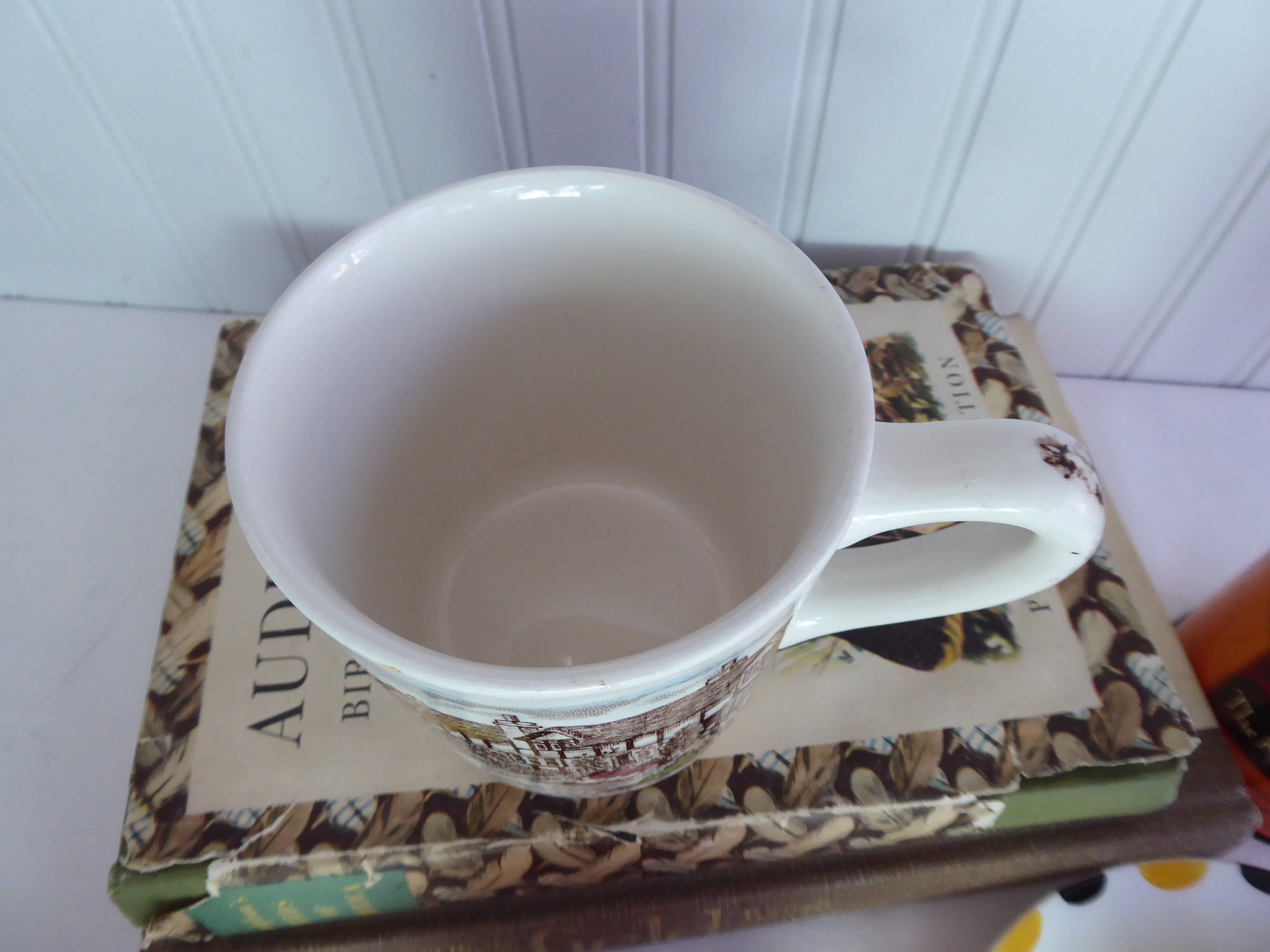 Vintage Johnson Brothers Brown Transferware Olde English Countryside Mug - 8 Oz Tea Cup for Afternoon Tea, Cottagecore Decor, and Collectible Ceramics