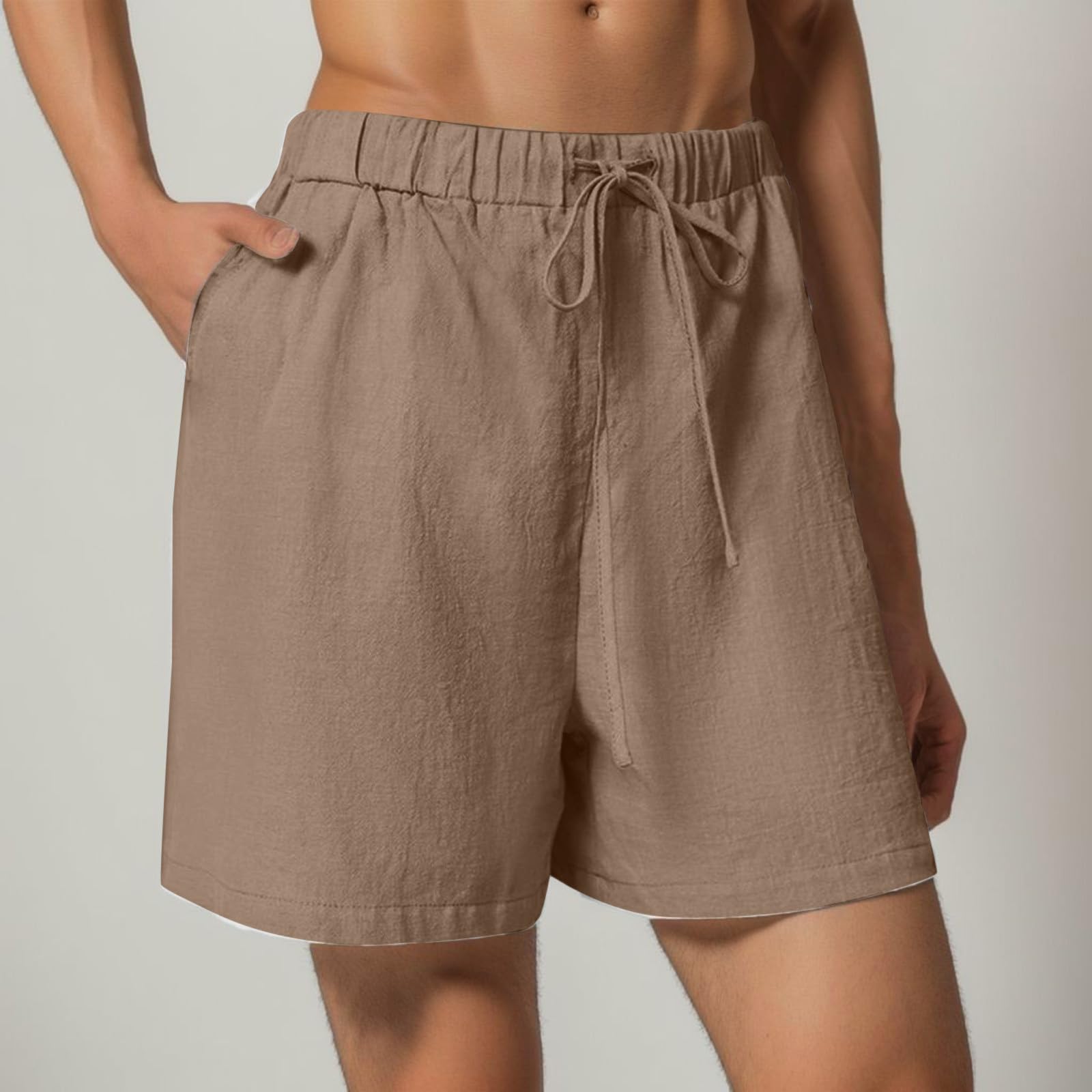 Women's High Waisted Summer Shorts - Lightweight Comfy Beach Shorts with Pockets for Outdoor Activities