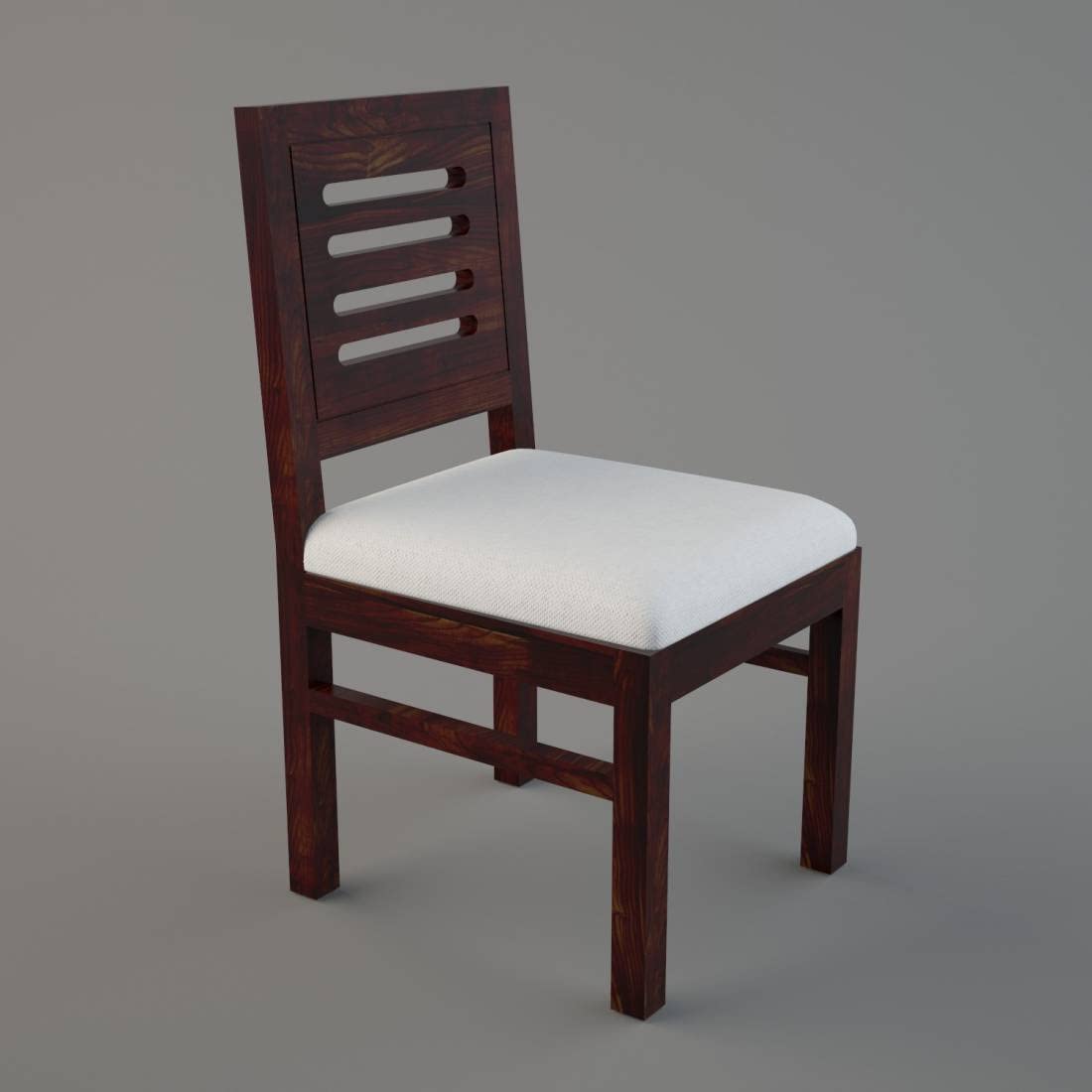 LIZZAWOOD™ Solid Sheesham Wood Dining Table Set with 4 Chairs - Mahogany Finish for Living Room, Home Office, Restaurant & Cafe - Perfect for Family Dinners, Work Meetings & Dining Spaces