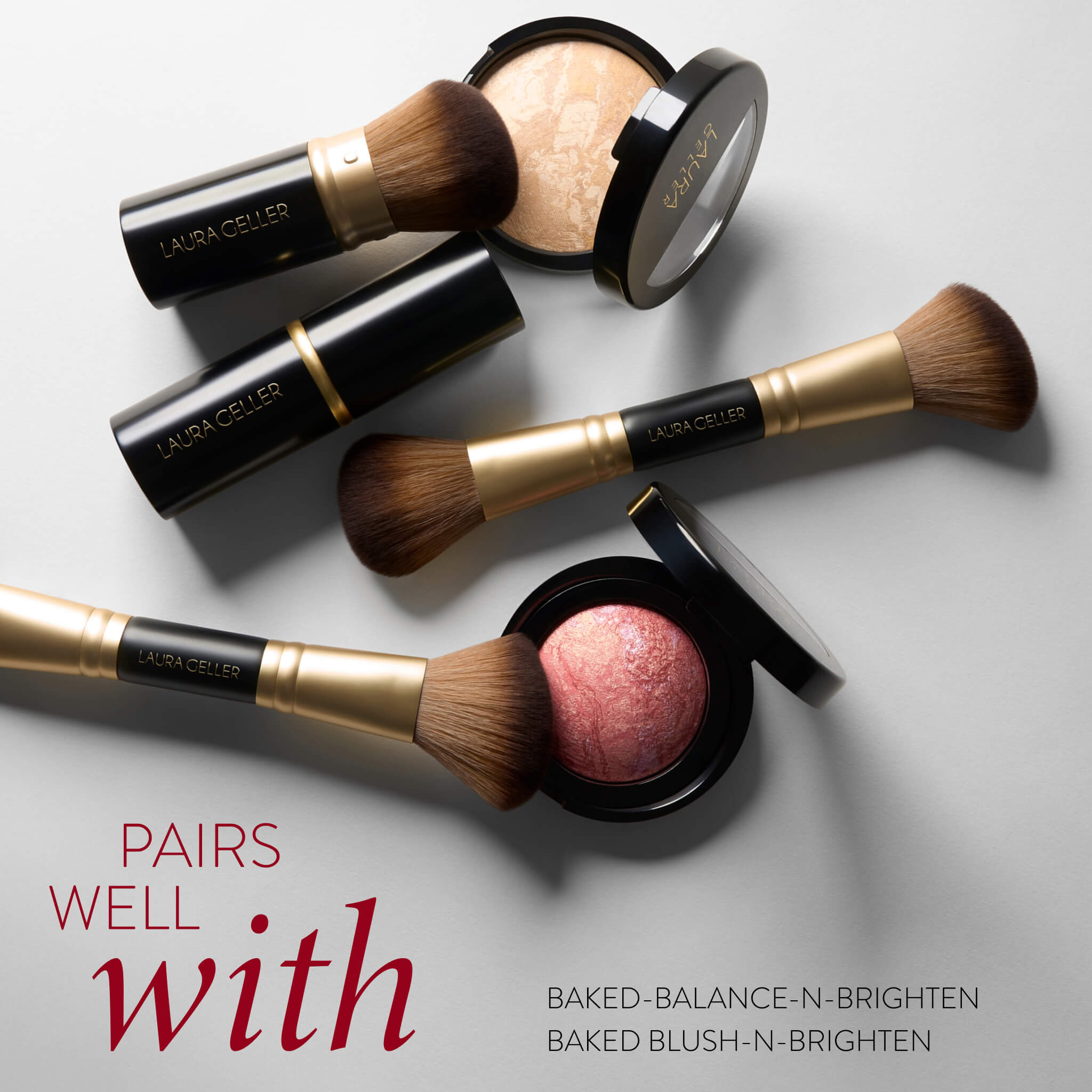 Face it All 2PC Brush Set - Professional Makeup Brush Kit for Foundation & Blending - Perfect for Daily Makeup Application & Travel