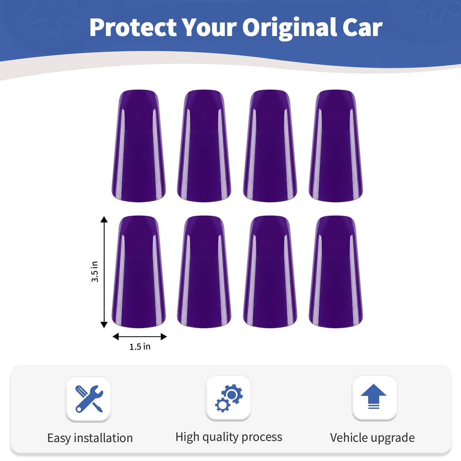 RT-TCZ Purple A/B Pillar Grab Handle Covers for Jeep Wrangler JL JLU & Gladiator JT (2018-2023) - Interior Accessories for Enhanced Grip & Style | Perfect for Off-Roading & Daily Driving