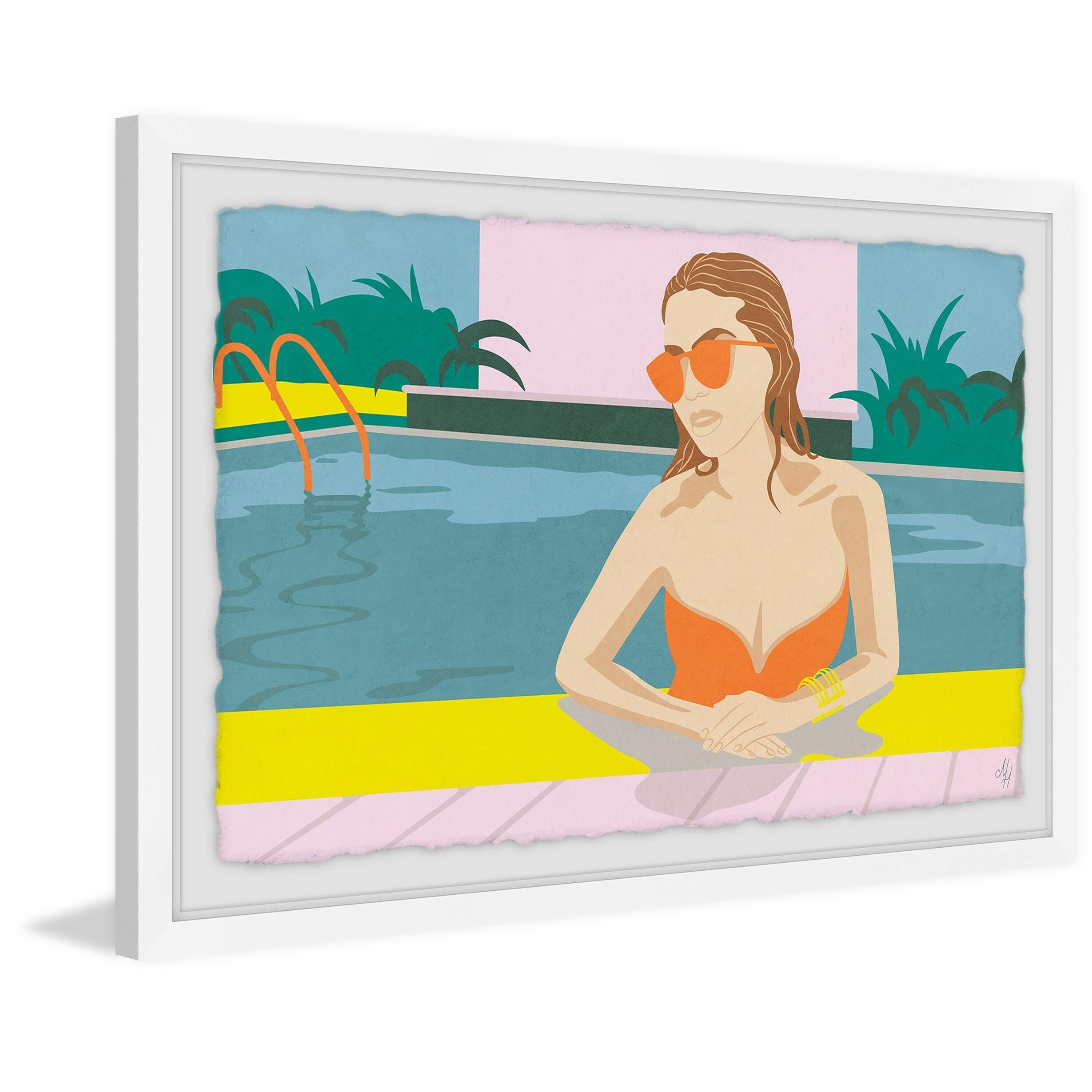 Handmade Orange is Fun Framed Print 24x16 - Vibrant Wall Art Decor for Living Room, Bedroom & Office - Marmont Hill
