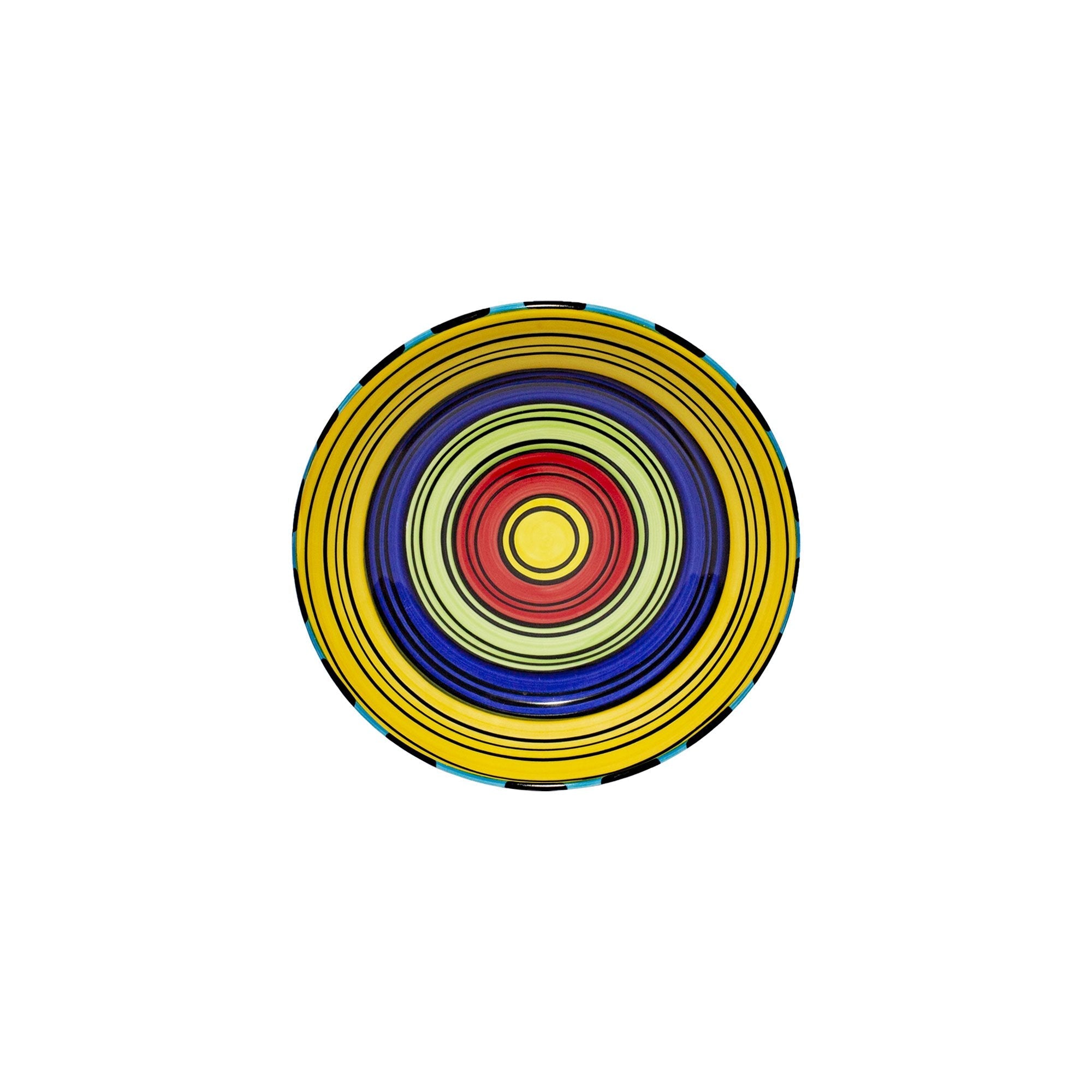 Colorful Striped Acapulco Dinner Plates - Set of 6, Durable Ceramic Plates for Dining, Parties & Home Decor - Stylish & Vibrant Tableware for Everyday Meals, Entertaining & Kitchen Decor