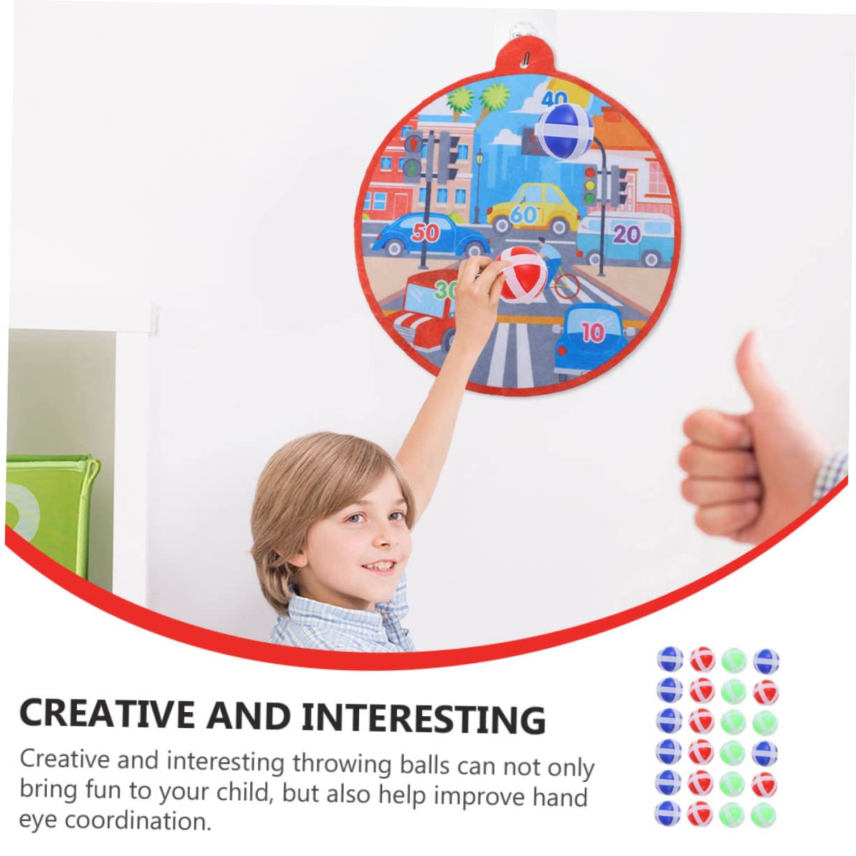 50 Pack Sticky Ball Toys for Kids - Fun Hook and Loop Throwing Balls for Indoor/Outdoor Play, Parent-Child Bonding, Classroom Activities & Sensory Development