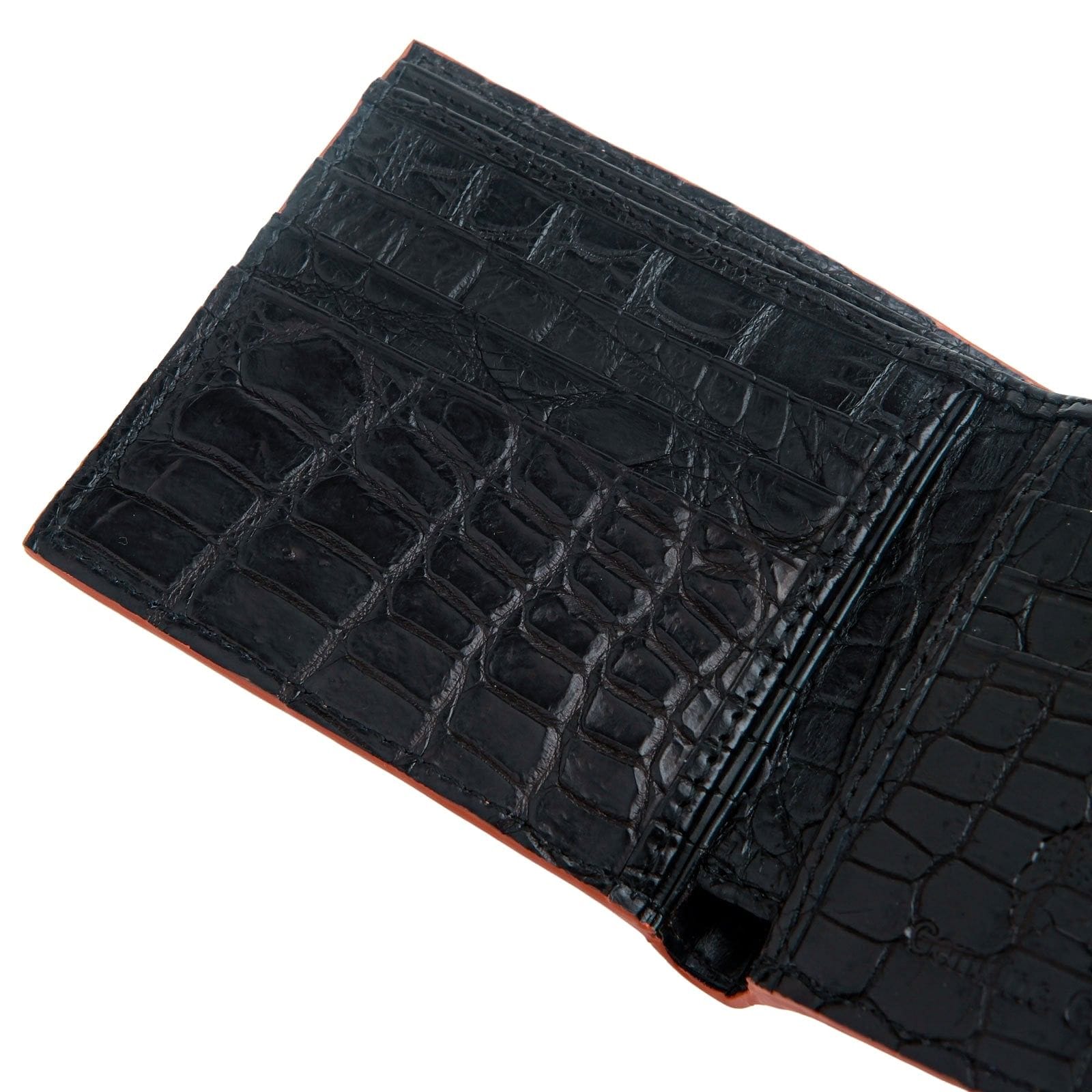 Premium Light Brown Genuine Crocodile Leather Men's Bifold Wallet - Slim RFID Blocking Credit Card Holder for Everyday Carry & Luxury Gift