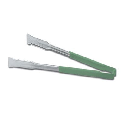 Vollrath VersaGrip 16-Inch Kitchen Tongs with Green Non-Slip Handle - Perfect for Grilling, Serving Salads, and Handling Hot Foods