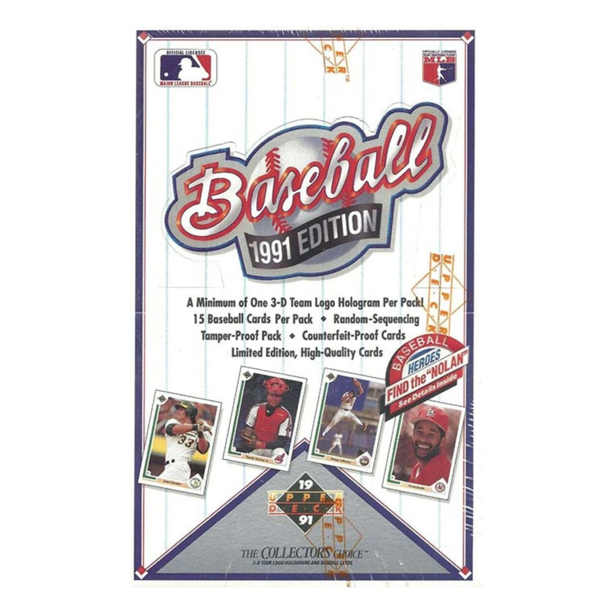 1991 Upper Deck Baseball High Series Card Box - Collectible Trading Cards with Potential Aaron Autograph, Chipper Jones & Mike Mussina Rookie Cards | Perfect for Sports Memorabilia Collectors & Baseball Fans