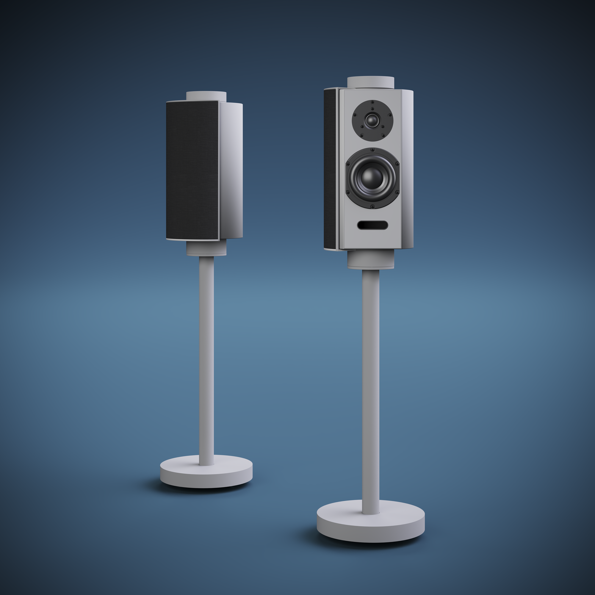Premium Goldmund PULPSTAND Speaker Stands - Adjustable Height, Sturdy Design for Bookshelf & Floor Speakers - Perfect for Home Theater, Studio & Audiophile Setups