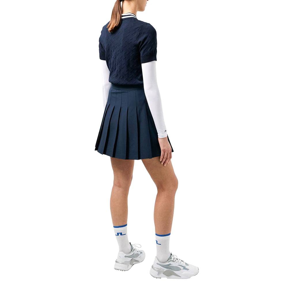 J.Lindeberg 2022 Women's Adina Golf Skirt - JL Navy Blue, Size Small | Perfect for Golfing & Tennis Outfits