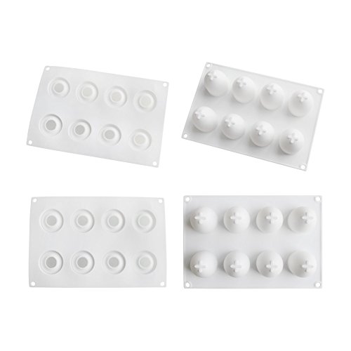Premium 3D Easter Egg Silicone Mold - 8-Cavity Food Grade Baking Mold for Mousse Cake, Chocolate, Truffle, Pudding, Jelly, Cheesecake, Candy & DIY Soap/Candle Making (10