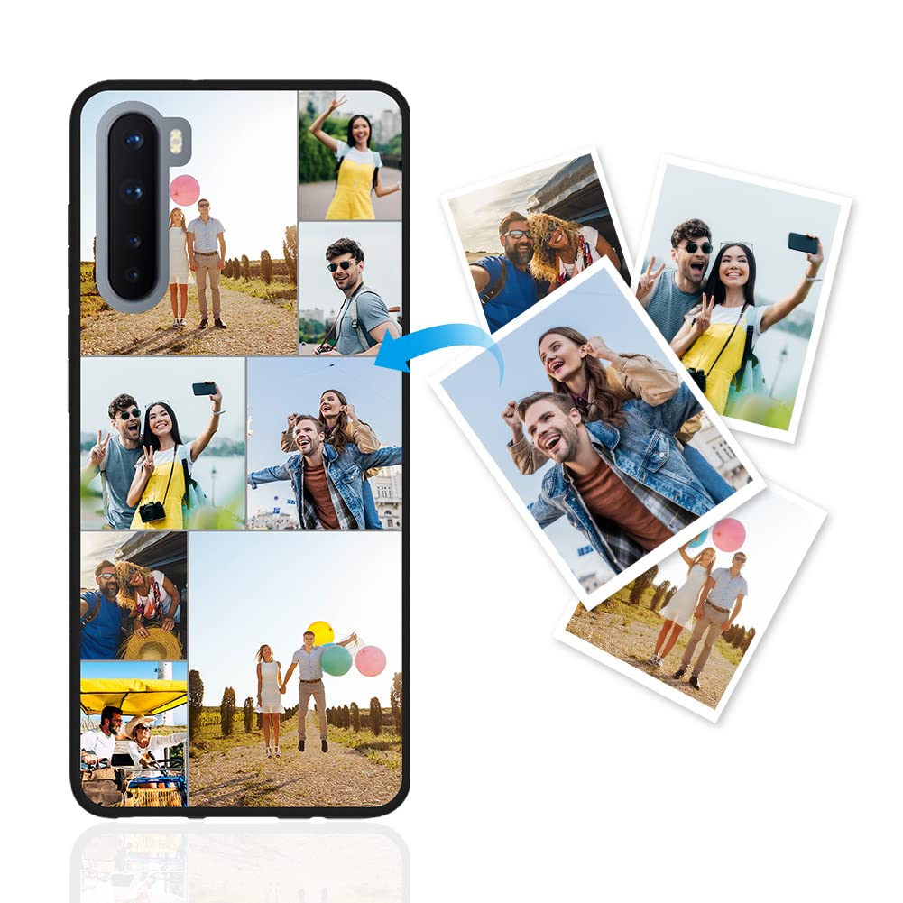 Custom OnePlus Nord Phone Case - Personalized with Multiple Photos & Text, Soft TPU Protective Cover Anti-Scratch Shockproof | Perfect for Travel, Work & Everyday Use (Black)