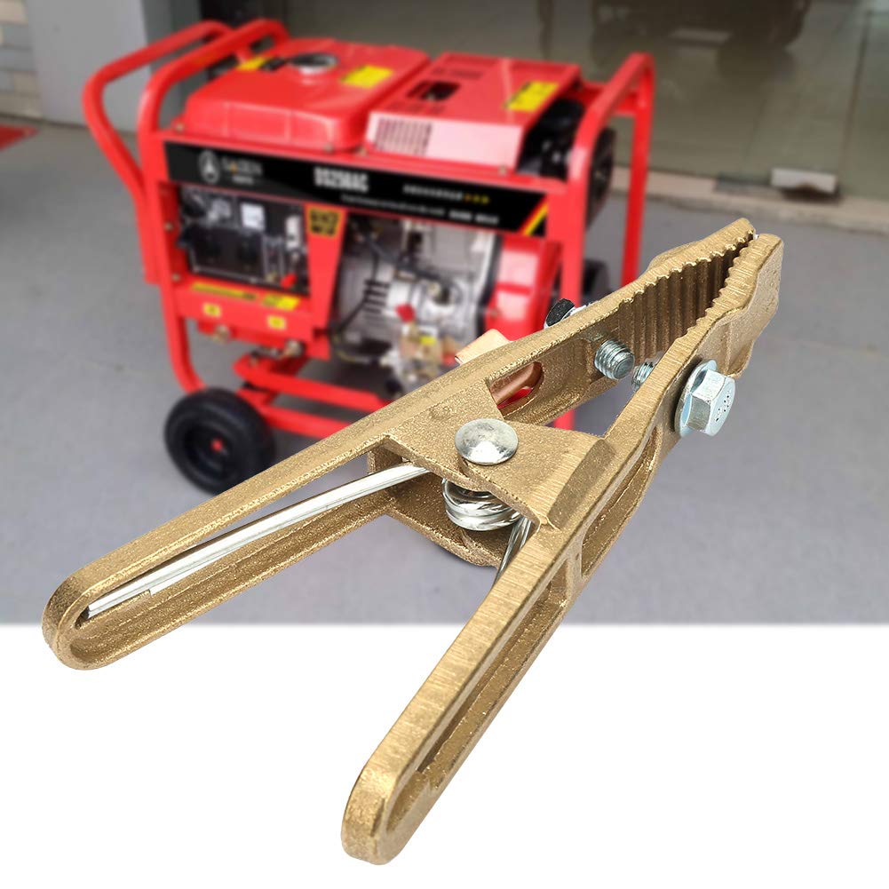 Premium 260A Brass A-Shape Ground Welding Clamp - Heavy Duty 260/300/500A Copper Earth Clamp for Welding Machines | Ideal for Arc Welding, Metal Fabrication & DIY Projects