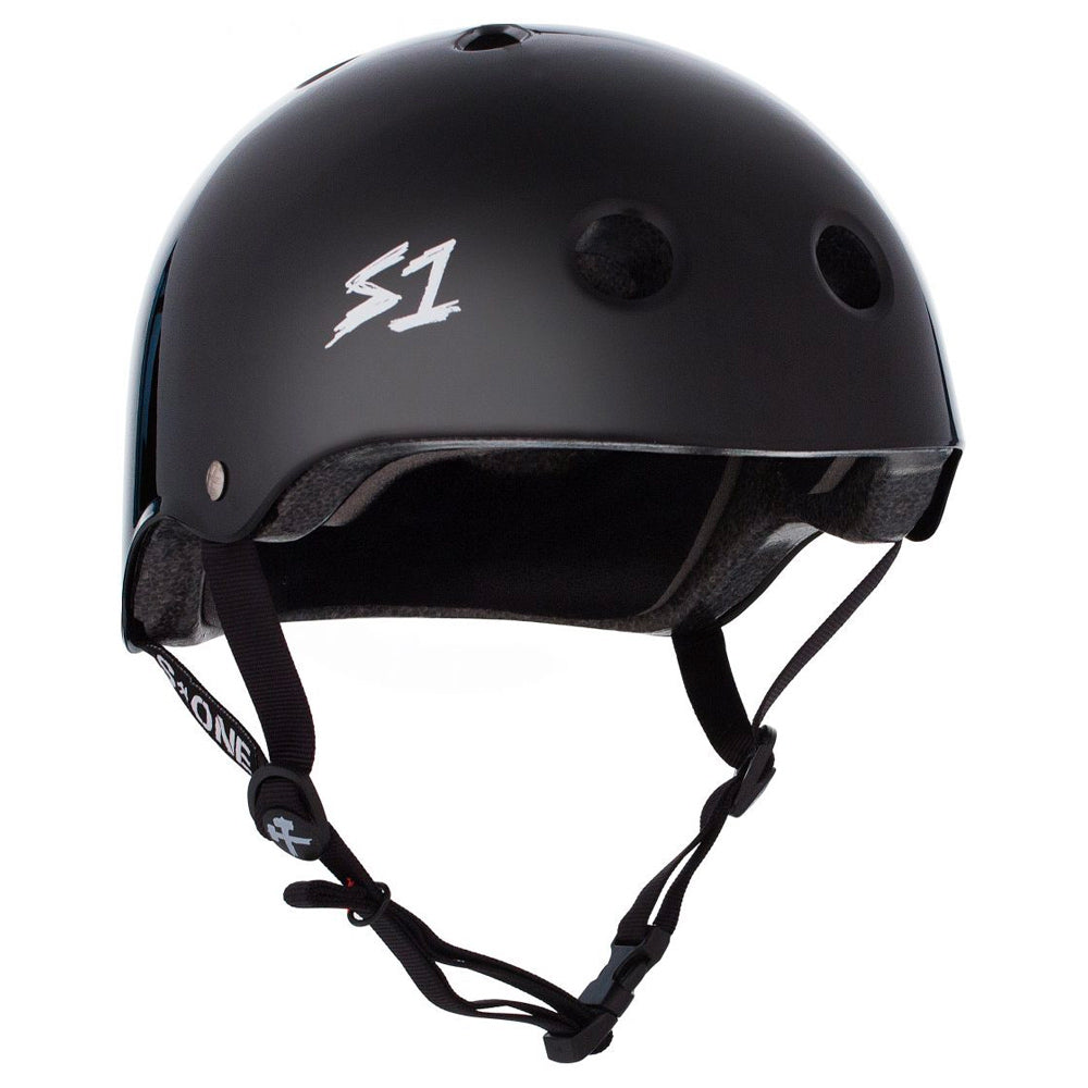 S One Lifer MEGA Helmet - Gloss Black Full Face Skateboard & BMX Bike Helmet for Extreme Sports Safety - Perfect for Skateboarding, Biking, Scootering and Outdoor Adventures