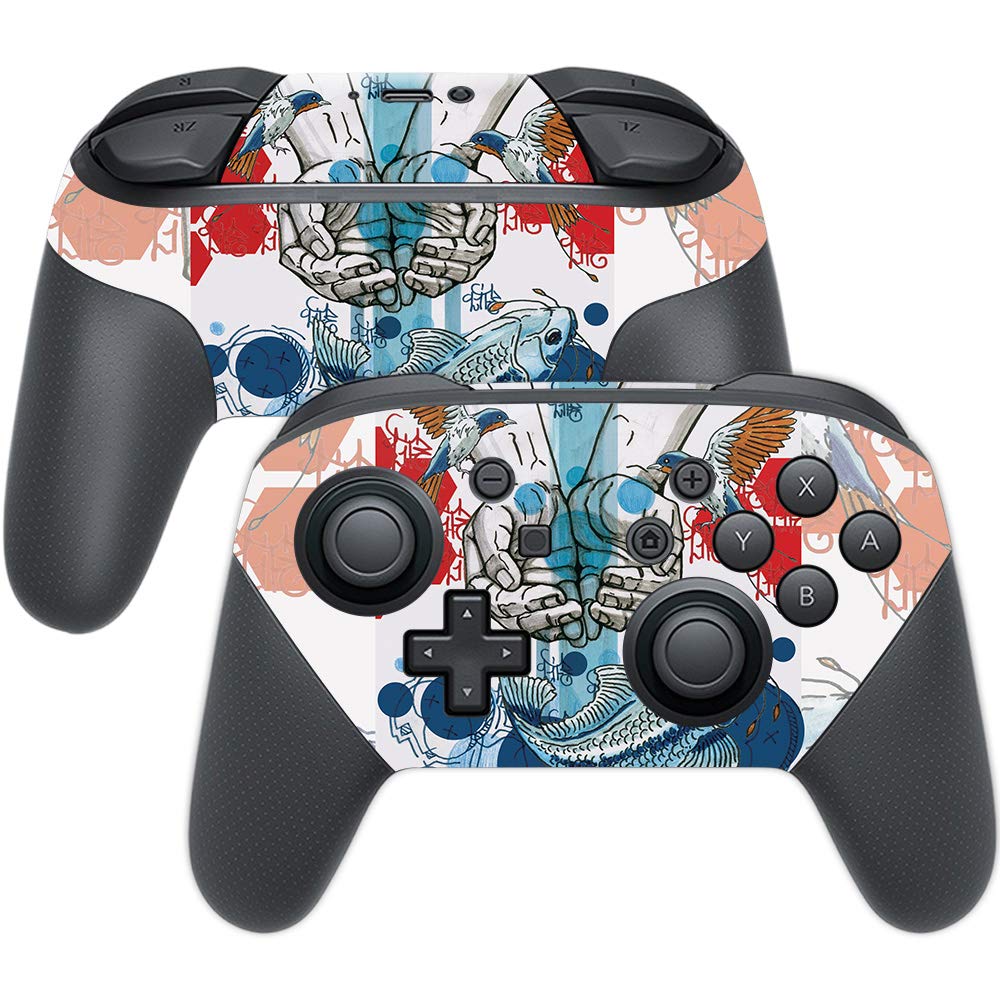 MightySkins Protective Vinyl Skin for Nintendo Switch Pro Controller - Harmony Design | Durable, Customizable Decal Wrap Cover | Easy to Apply & Remove | Made in USA | Perfect for Gaming, Travel & Personalization