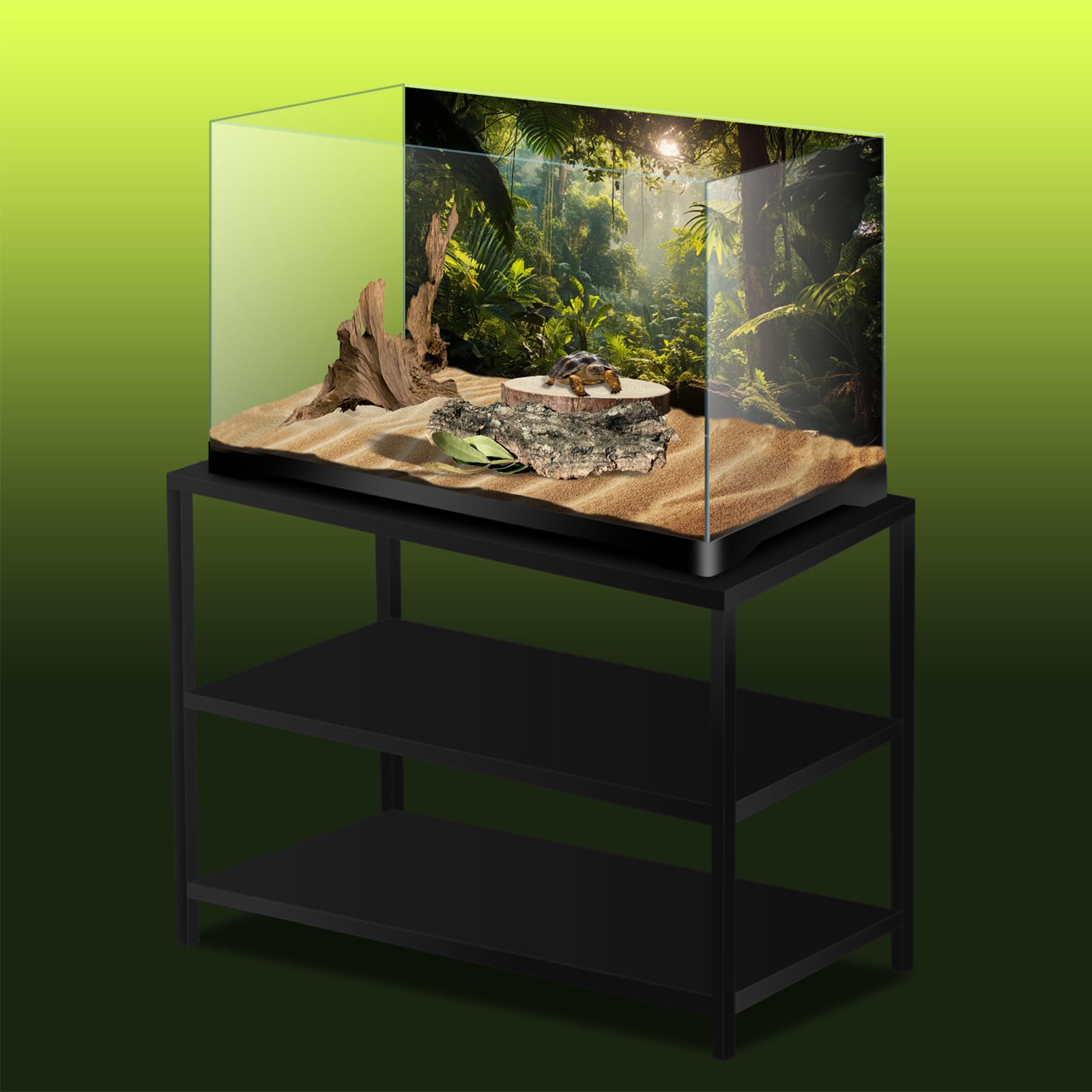 31x15 Inch Aquarium Background Poster - Forest & Jungle Tank Backdrop for Terrariums, Fish Tanks, Reptile Habitats | Perfect for Home Decor, Office Aquascaping & Pet Enclosures