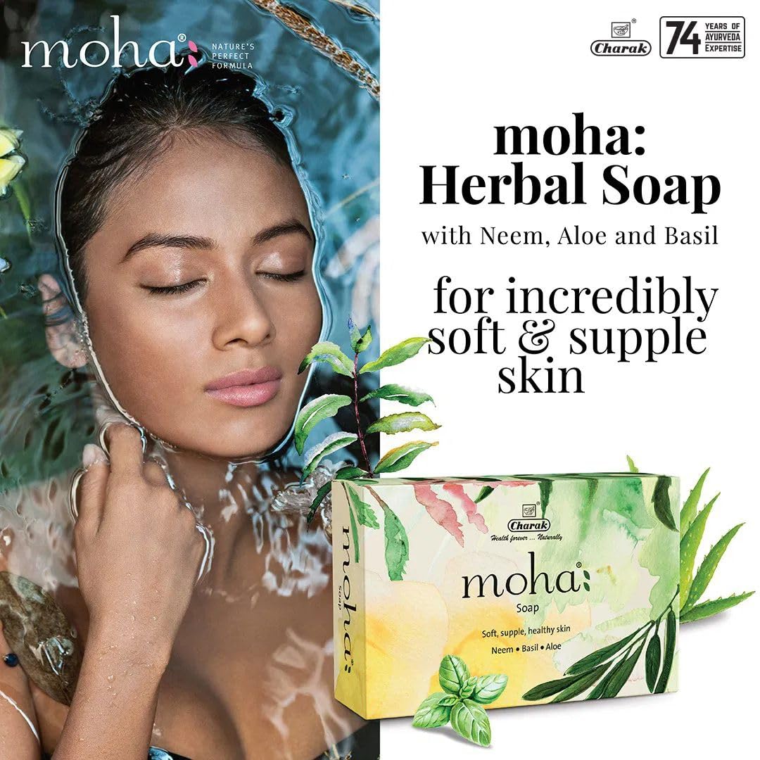 MOHA Multi Soap Pack - Hydrating & Nourishing Bar Soap for Soft Skin & Face (100g x 3 Bars, 300g Total) - Perfect for Daily Cleansing, Travel & Gift Sets