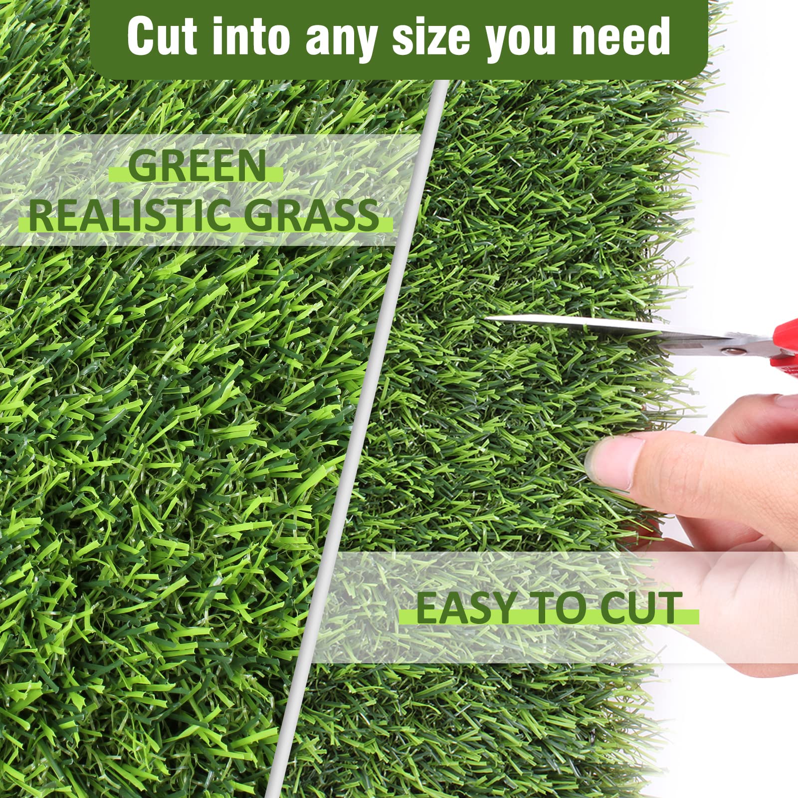 Kesfey 12x108 Inch Artificial Grass Table Runner - Green Synthetic Fake Grass Carpet Rug for Christmas Table Decor, Golf Party, Baby Shower - Durable Thick Tabletop Decor for Home, Events & Outdoor Gatherings