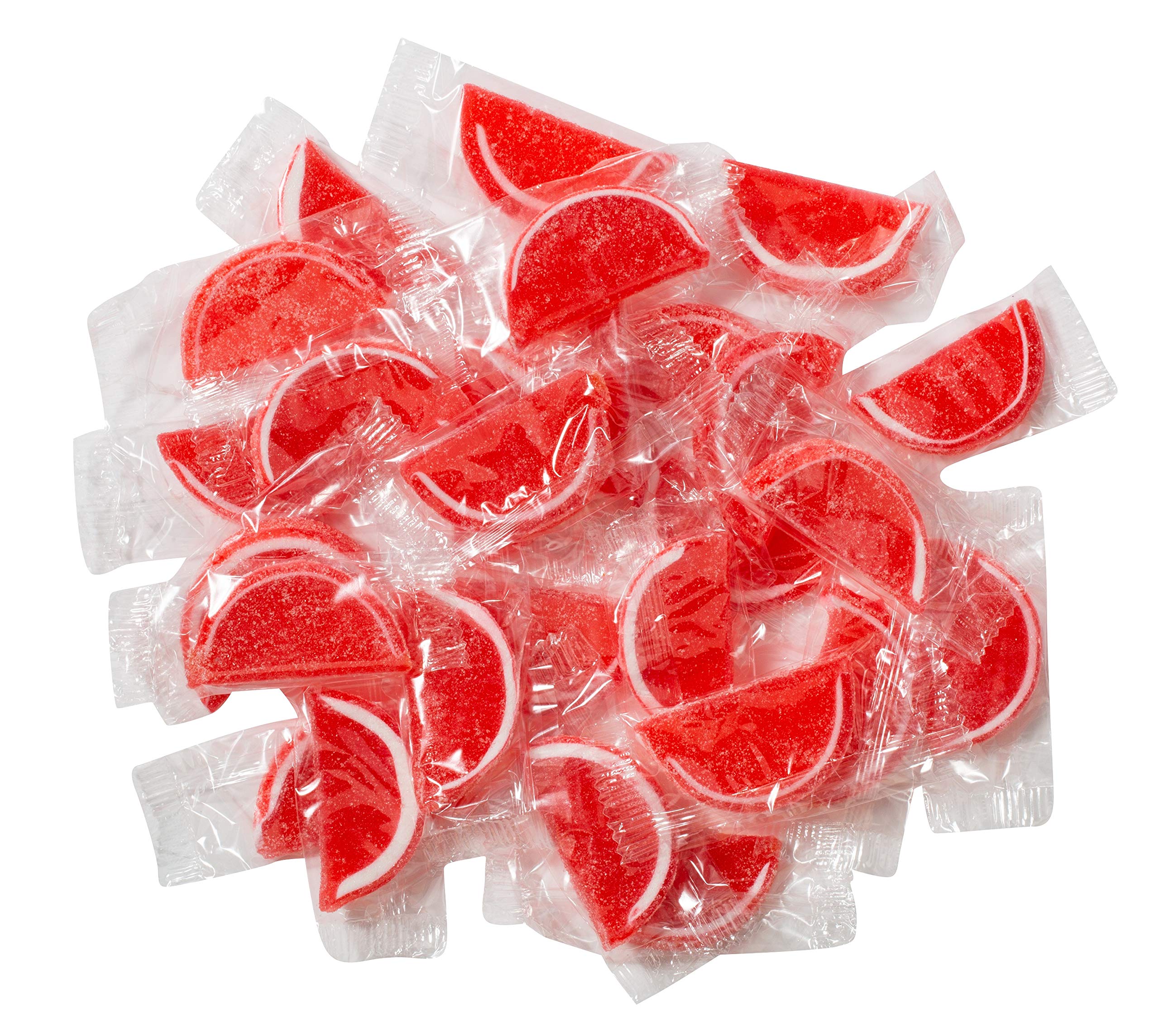 Boston Fruit Slice Individually Wrapped Gourmet Gummy Candy 1lb Box - Cherry Flavor | Bulk Party Favors, Office Snacks & Movie Night Treats