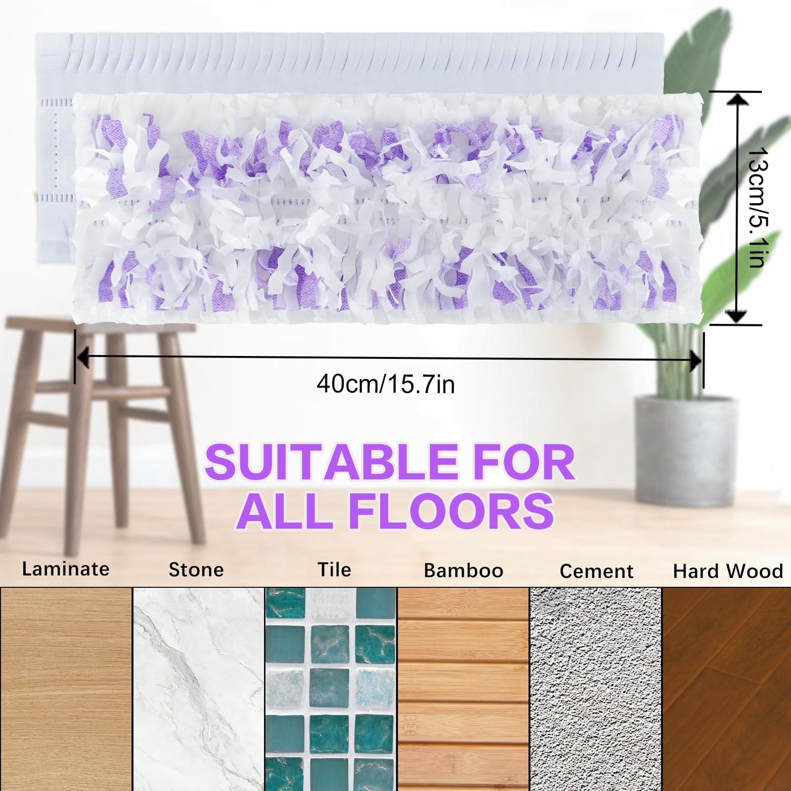 20-Pack Heavy-Duty Disposable Power Mop Pads Refills for Swiffer PowerMop - Quick-Absorbing, No Residue, Non-Washable & Unscented Floor Cleaning Pads - Perfect for Hardwood, Tile & Laminate Floors - Compatible with Swiffer PowerMop Cleaning System