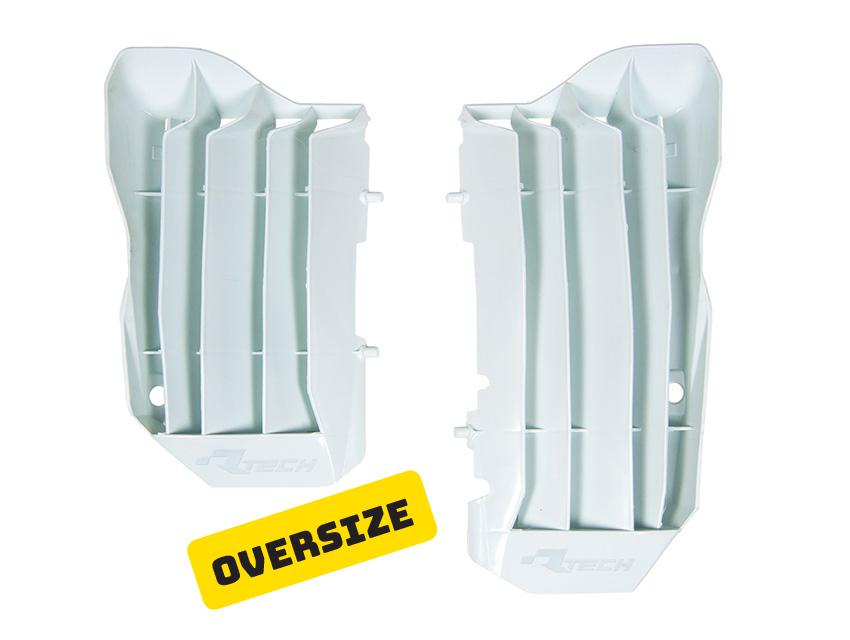 RTECH Full Coverage Radiator Louvers for Honda CRF450R CRF450RX (2017-2020) - Heavy Duty White Replacement Louvers - Off-Road Motorcycle Protection & Performance Upgrade
