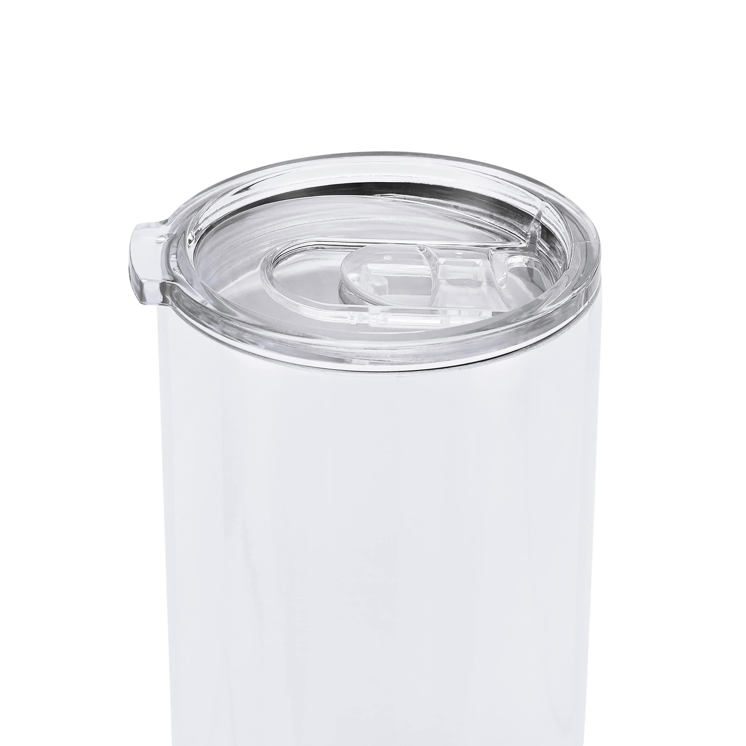 Makerflo 12 oz Thick Duozie Sublimation Blank Tumbler Pack of 25 with Lid & Straw - DIY Customizable Cup for Sublimation, Epoxy, UV DTF, Vinyl & Laser Engraving - Perfect for Personalized Gifts, Promotions, Home & Office Use