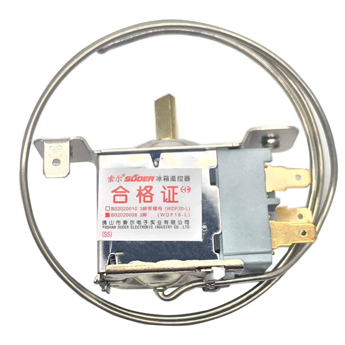Universal Refrigerator Freezer Thermostat WDF-18 - Temperature Control 220-250V / 5 (4) A / 50/60Hz - Ideal for Home, Commercial, and Industrial Refrigeration Systems