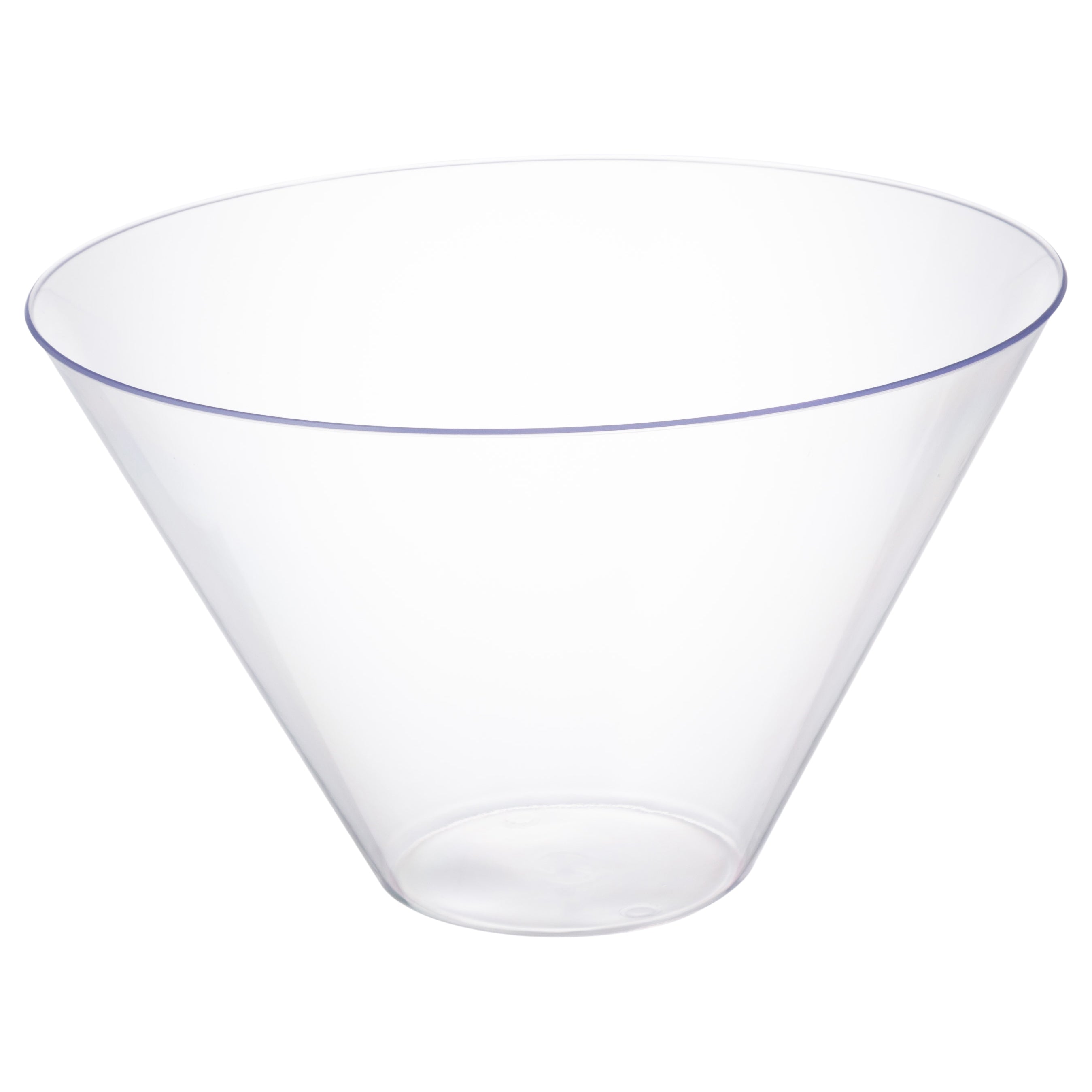 5 Pack Clear Plastic Cone Salad Bowls - Lightweight & Durable for Parties, Picnics, and Home Dining