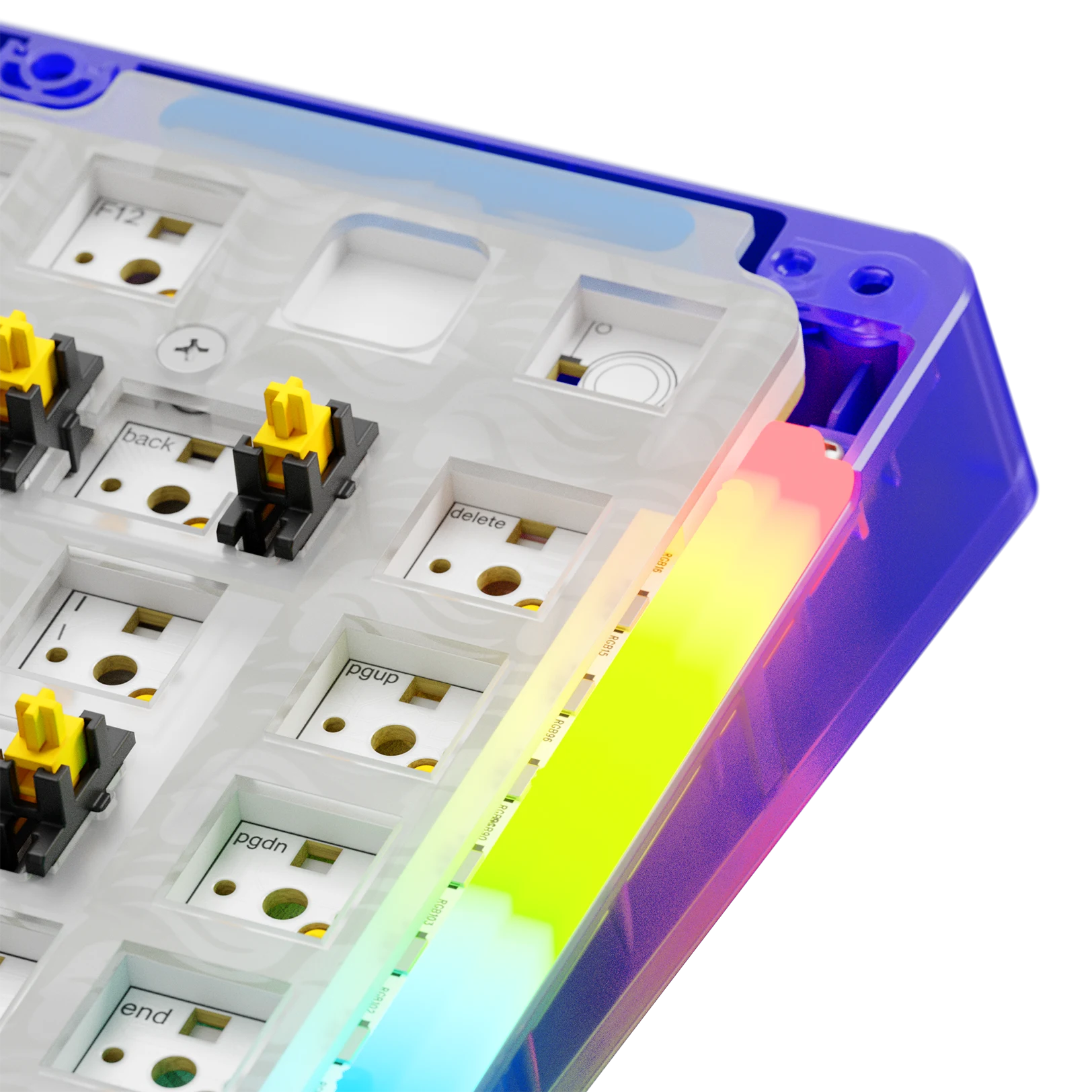 GMMK 3 75% Keyboard Bottom Case - Exo Purple Plastic Replacement Part for Custom Mechanical Keyboards | Gaming & Office Setup Accessory