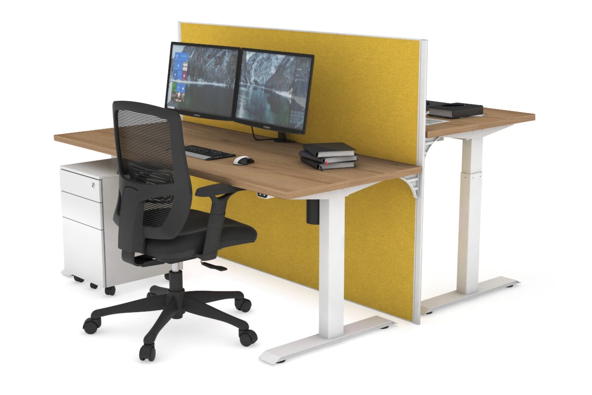Adjustable Height 2-Person Workbench [1400L x 700W] - Perfect for Garage, Workshop & Home Office Use