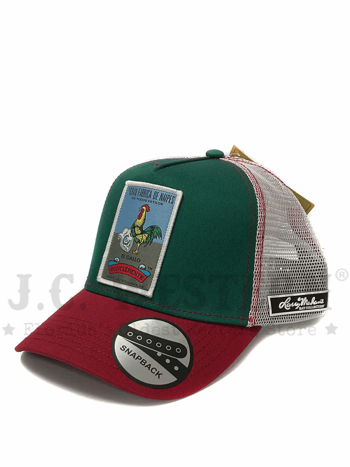 Larry Mahan MCBCLGGN El Gallo Mesh Back Baseball Cap - Green for Outdoor Sports & Casual Wear