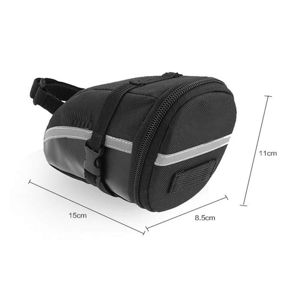 Waterproof Bike Saddle Bag - MOOZO Cycling Seat Wedge Pack with Reflective Stripes for Mountain & Road Bikes | PU Material Storage Pouch for Repair Tools & Essentials | Perfect for Commuting, Touring & Outdoor Adventures
