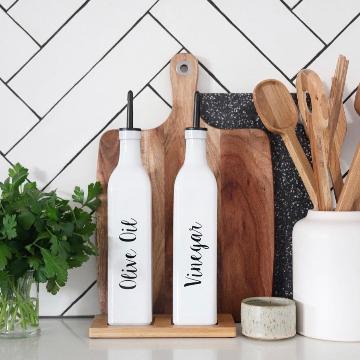 Custom Oil & Vinegar Bottle Labels - Personalized Waterproof Stickers for Kitchen & Gifts - Perfect for Homemade Olive Oil, Balsamic Vinegar & DIY Crafting