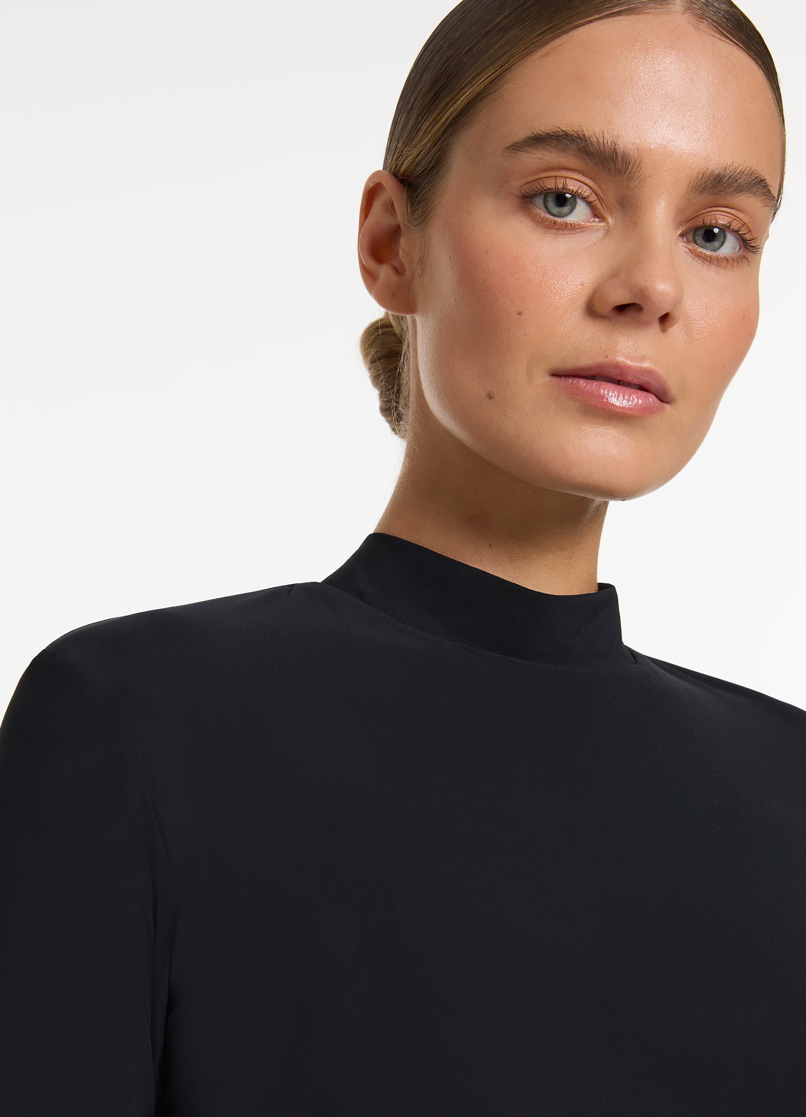 Jetset High Neck Long Sleeve Bikini Top - Black | Swimwear for Women | Perfect for Beach, Pool & Summer Vacations