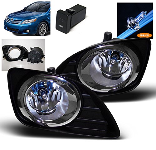 2010-2011 Toyota Camry Front Bumper Fog Lights - Chrome Driving Lamps for Base LE XLE Models | Enhanced Night Visibility & Safety | Perfect for Foggy Conditions & Off-Road Adventures