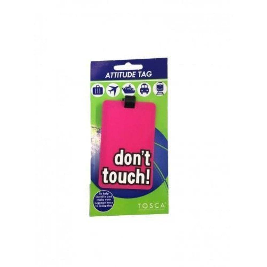 Custom Pink Luggage Tag - 'Don't Touch' Personalized Travel Bag Tag for Suitcases & Backpacks | Perfect for Air Travel, Vacation & Business Trips