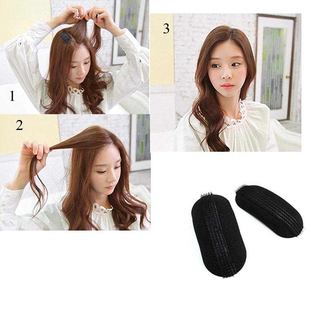 GadinFashion™ 10-Pack Hair Puff Maker Set - Stylish Juda Hair Accessories for Women & Girls (Black) - Perfect for Parties & Daily Styling
