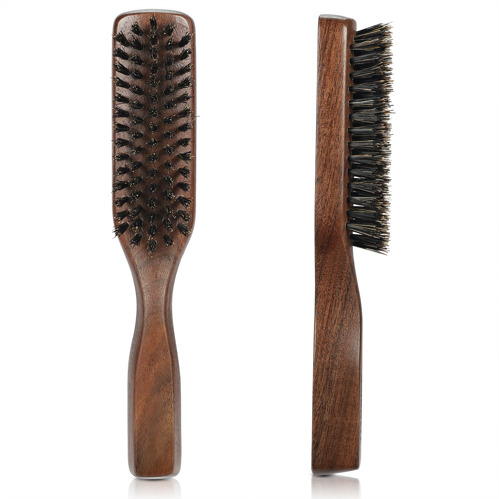 Premium Boar Bristle Beard Brush for Men - Soft & Durable Grooming Tool for Styling, Conditioning & Exfoliating - Perfect for Daily Use at Home or Travel