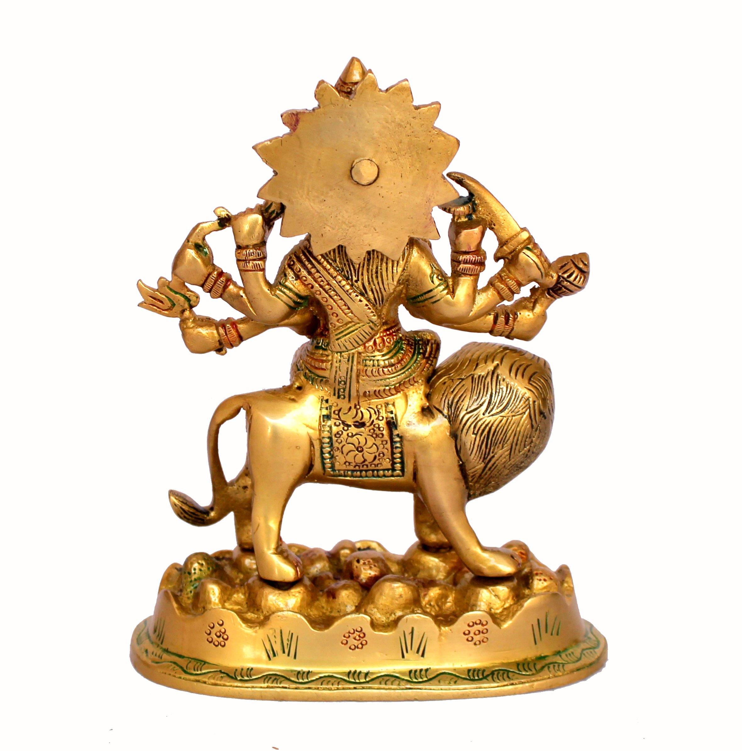 eSplanade Brass Maa Durga Statue - 6.5 Inch Hindu Goddess Idol for Home Mandir Pooja & Spiritual Decor - Perfect for Diwali, Navratri & Daily Worship