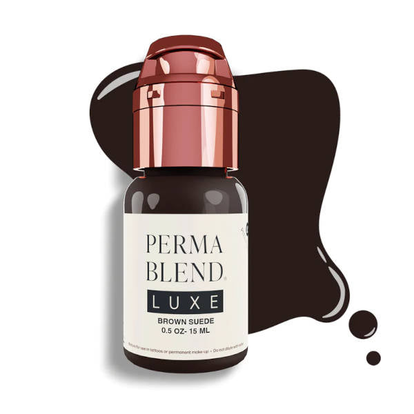 Perma Blend Luxe Brown Suede Pigment - Professional Tattoo Ink for Realistic Skin Tone & Cosmetic Tattooing | Perfect for Eyebrows, Lips & Beauty Enhancements
