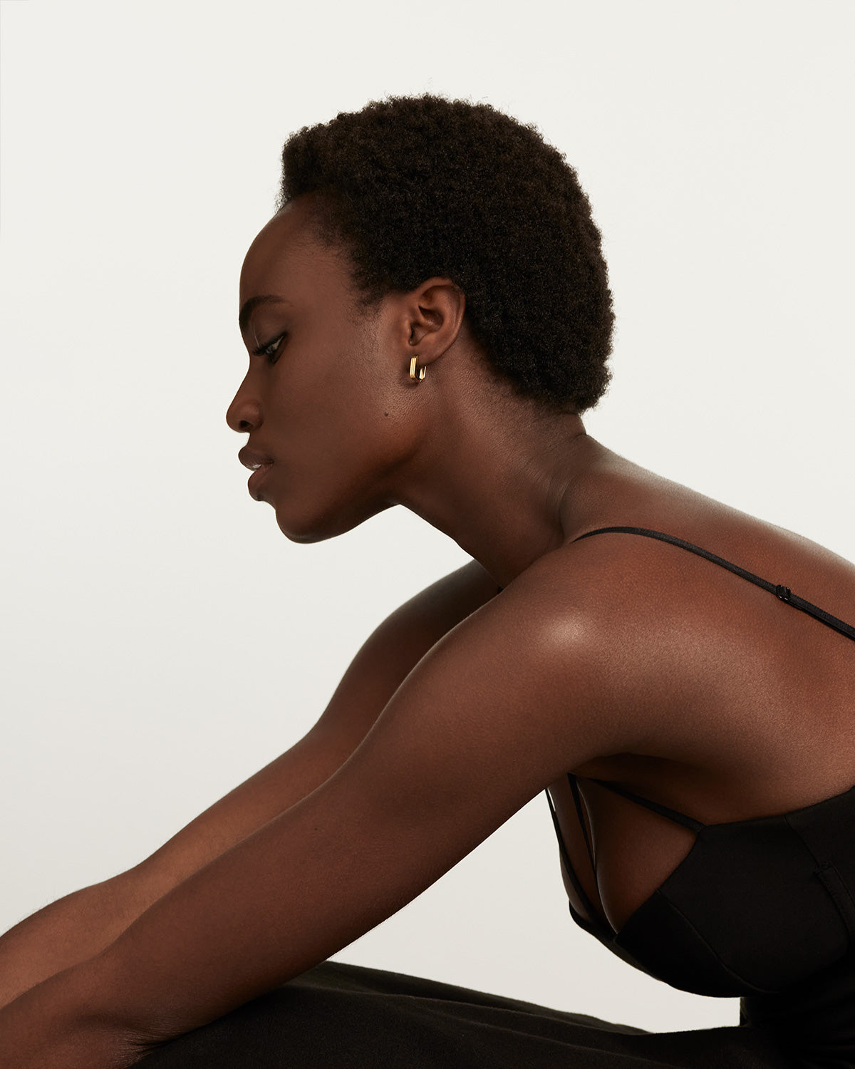 GRID Nova Gold Earrings for Women - 14K Solid Gold Hoop Earrings, Minimalist Dainty Everyday Jewelry - Perfect for Work, Date Night & Gifting